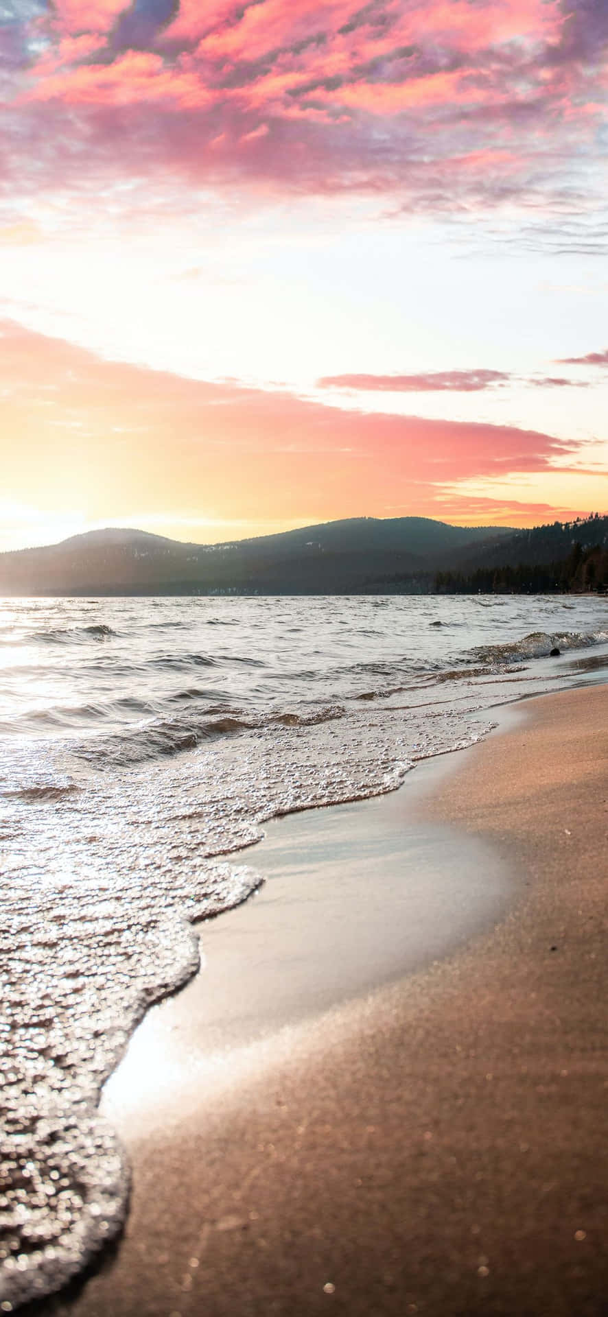 Download Pink Aesthetic Beach Phone Background