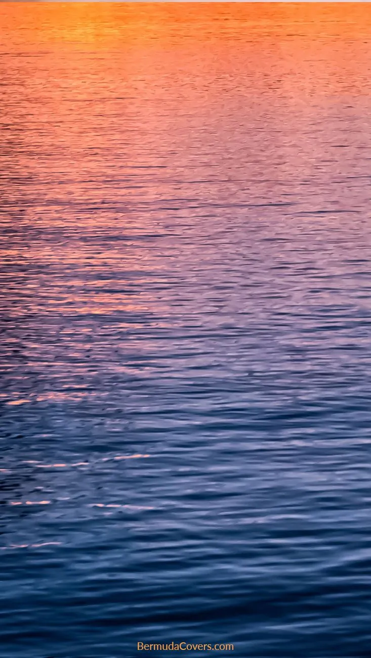Shimmering Bermuda Waters At Sunset Phone Wallpaper