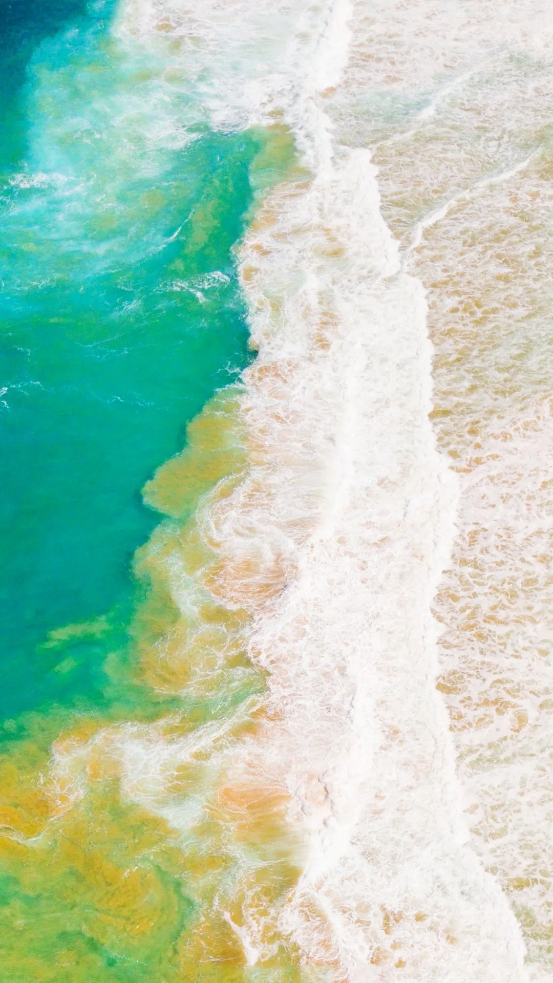 Aerial view Wallpaper 4K, Beach, Ocean, Waves, Coastline