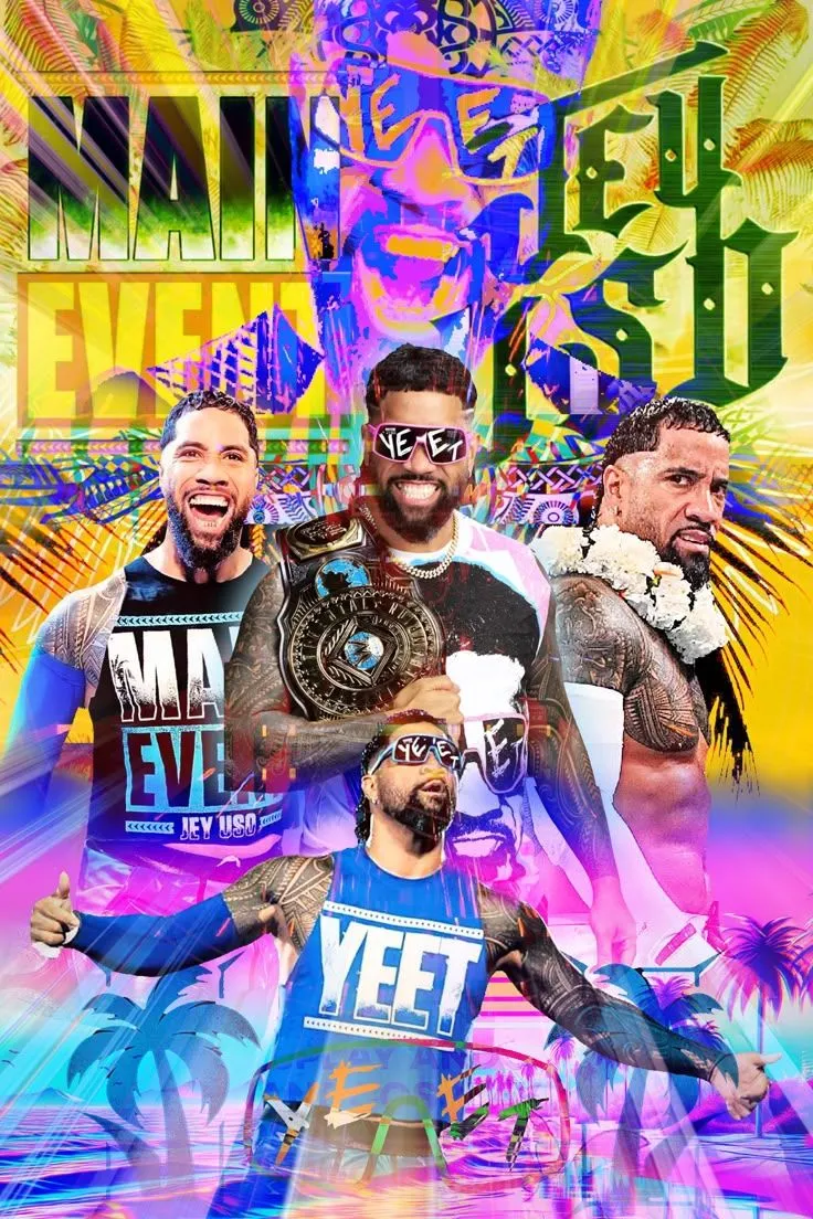Jey Uso IC Title Metal Poster