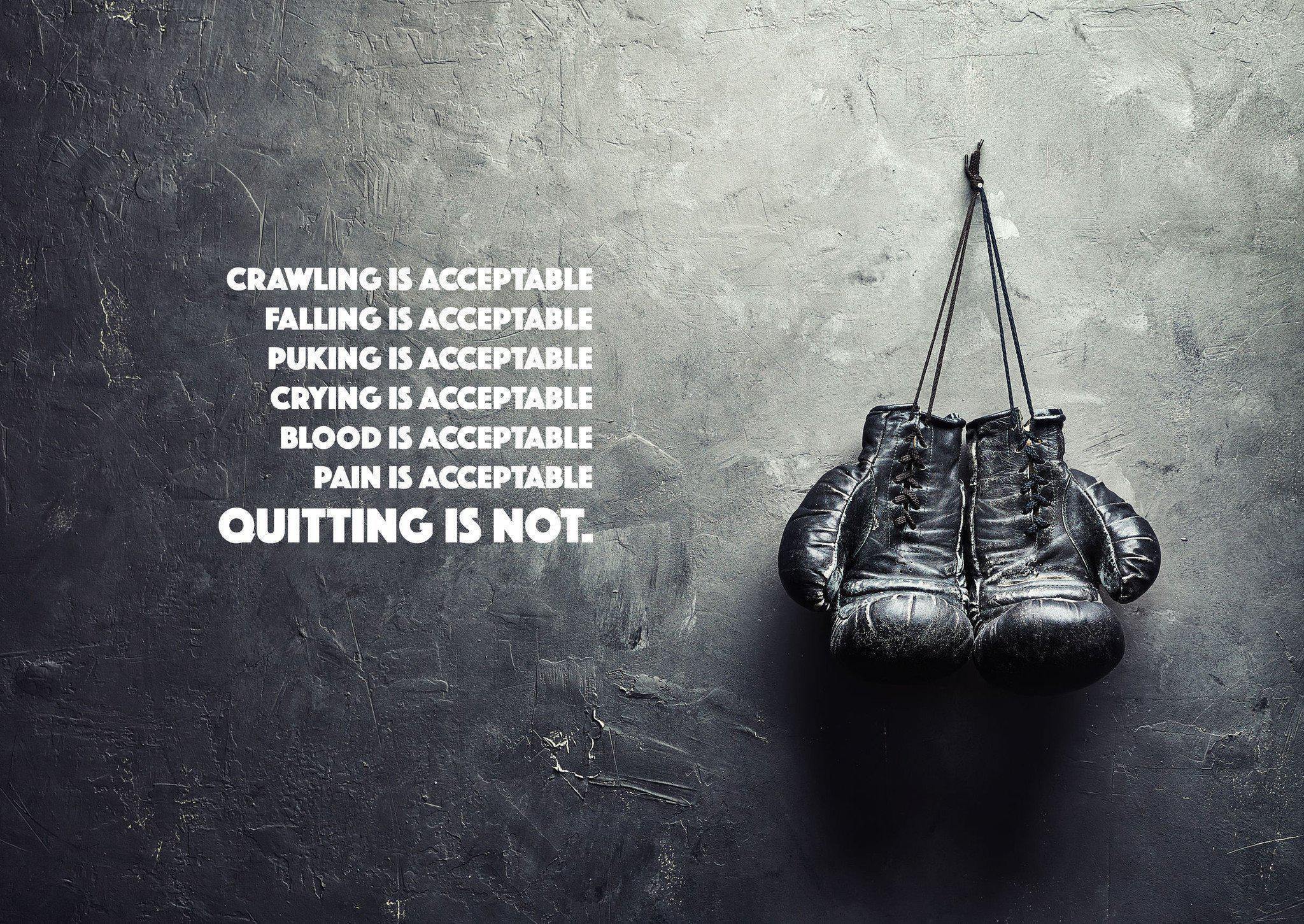 Never Quit' Boxing Wall Mural