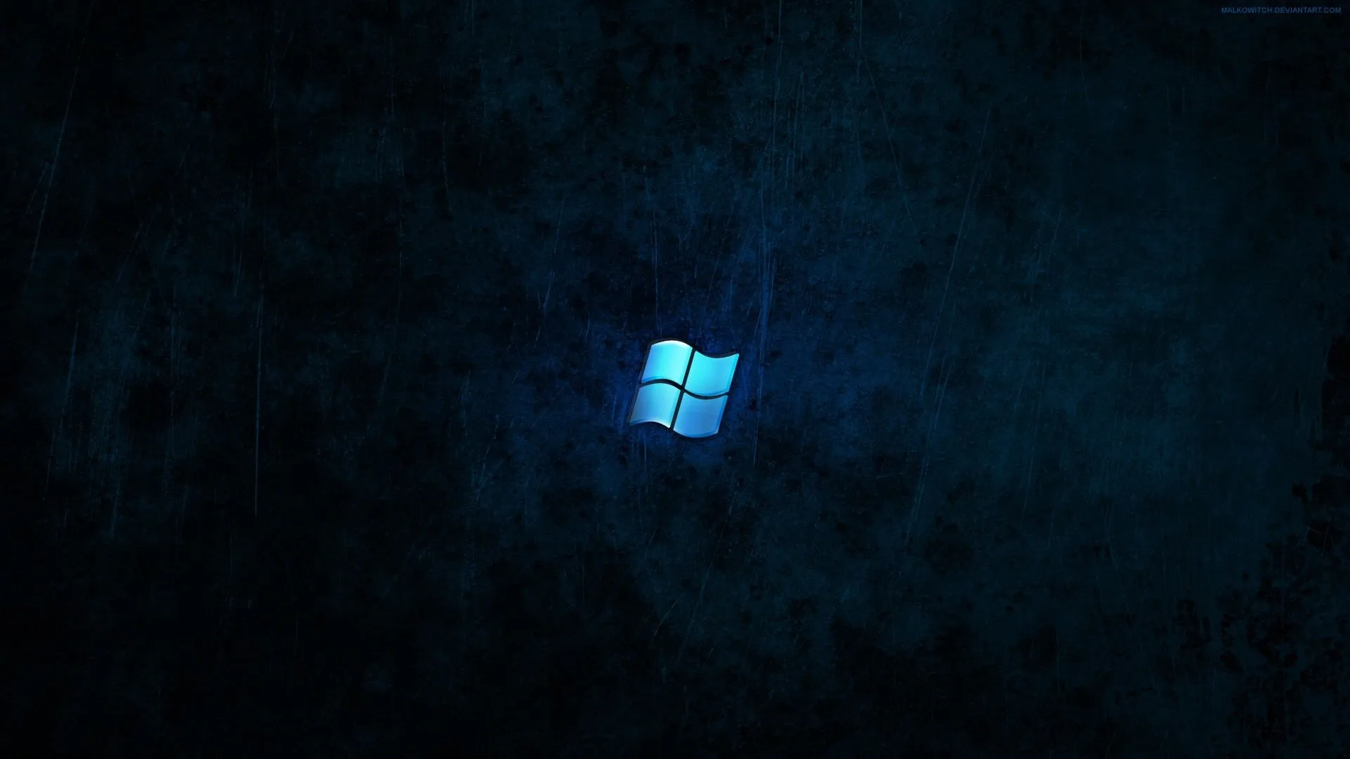 Blue Microsoft Windows logo on blue black background Desktop wallpaper 1280x1024