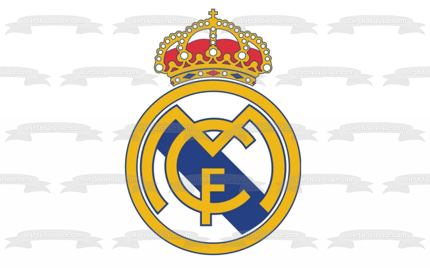 Real Madrid C.F. Club De Futbol Spanish Football Logo Edible Cake Topp