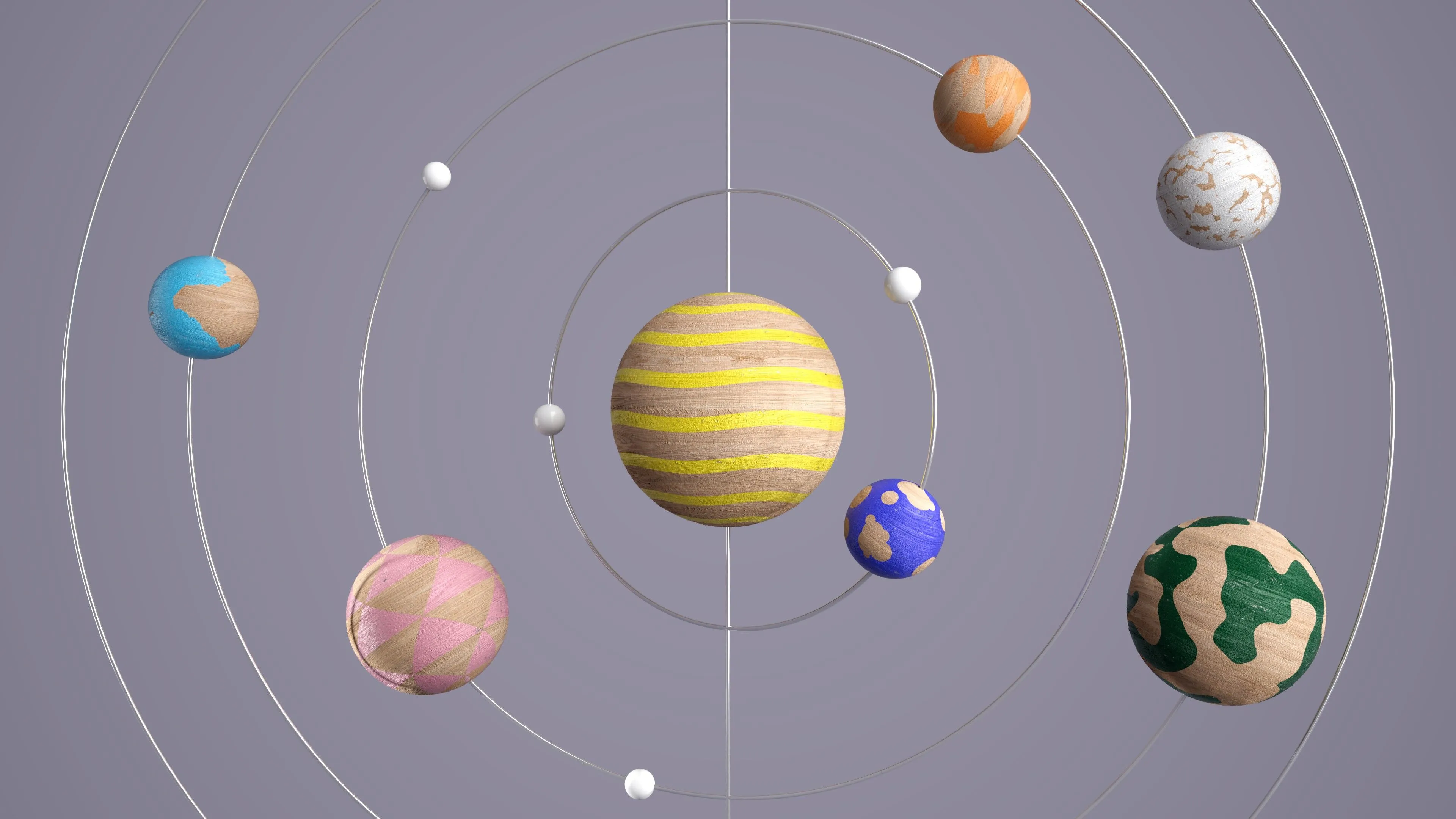 Wooden Wallpaper 4K, Planets, Solar system