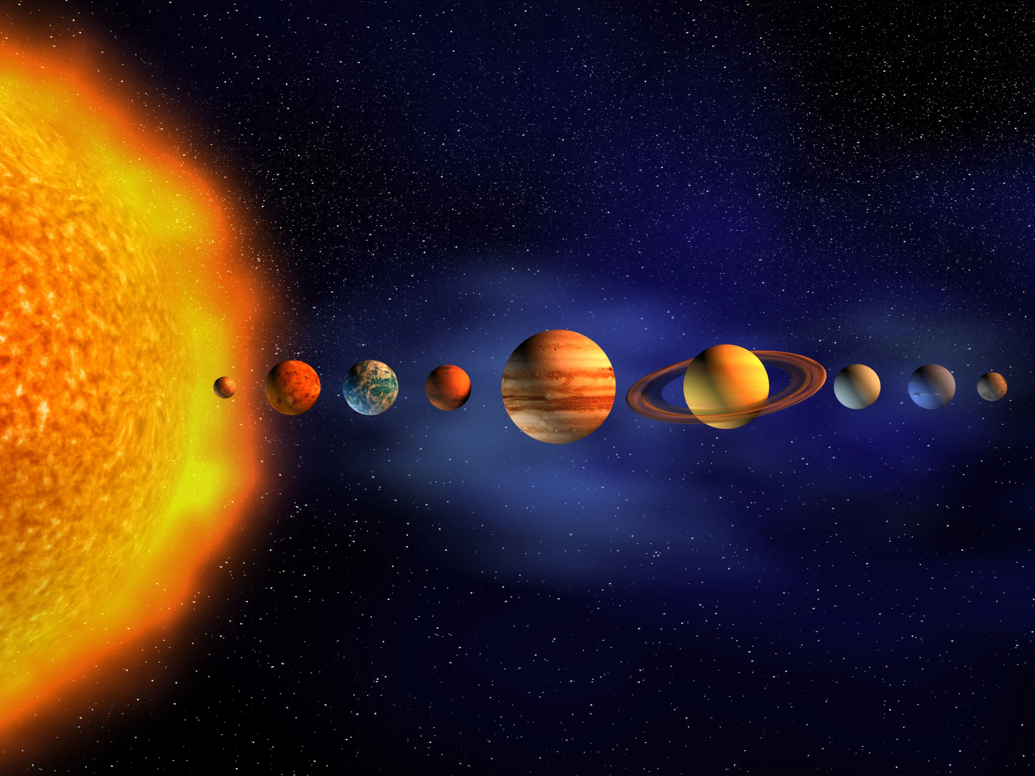 Desktop wallpaper: Solar System, Planet, Sci Fi, Space 4K free download for PC. 807419