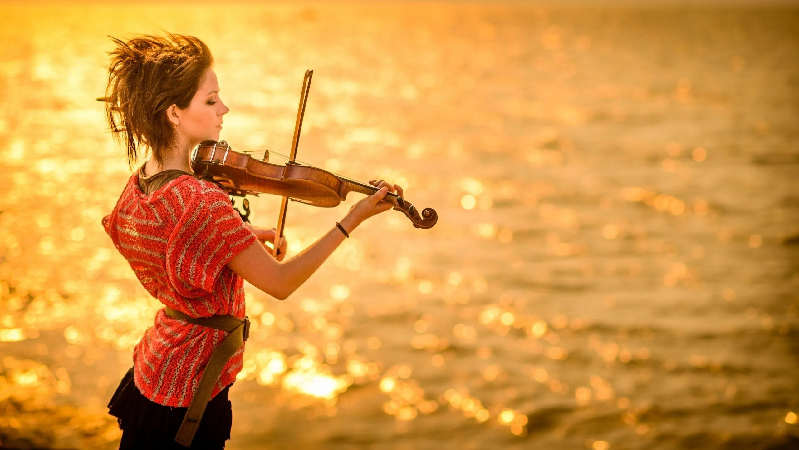 Lindsey Stirling, Violin, Women Wallpaper HD / Desktop and Mobile Background