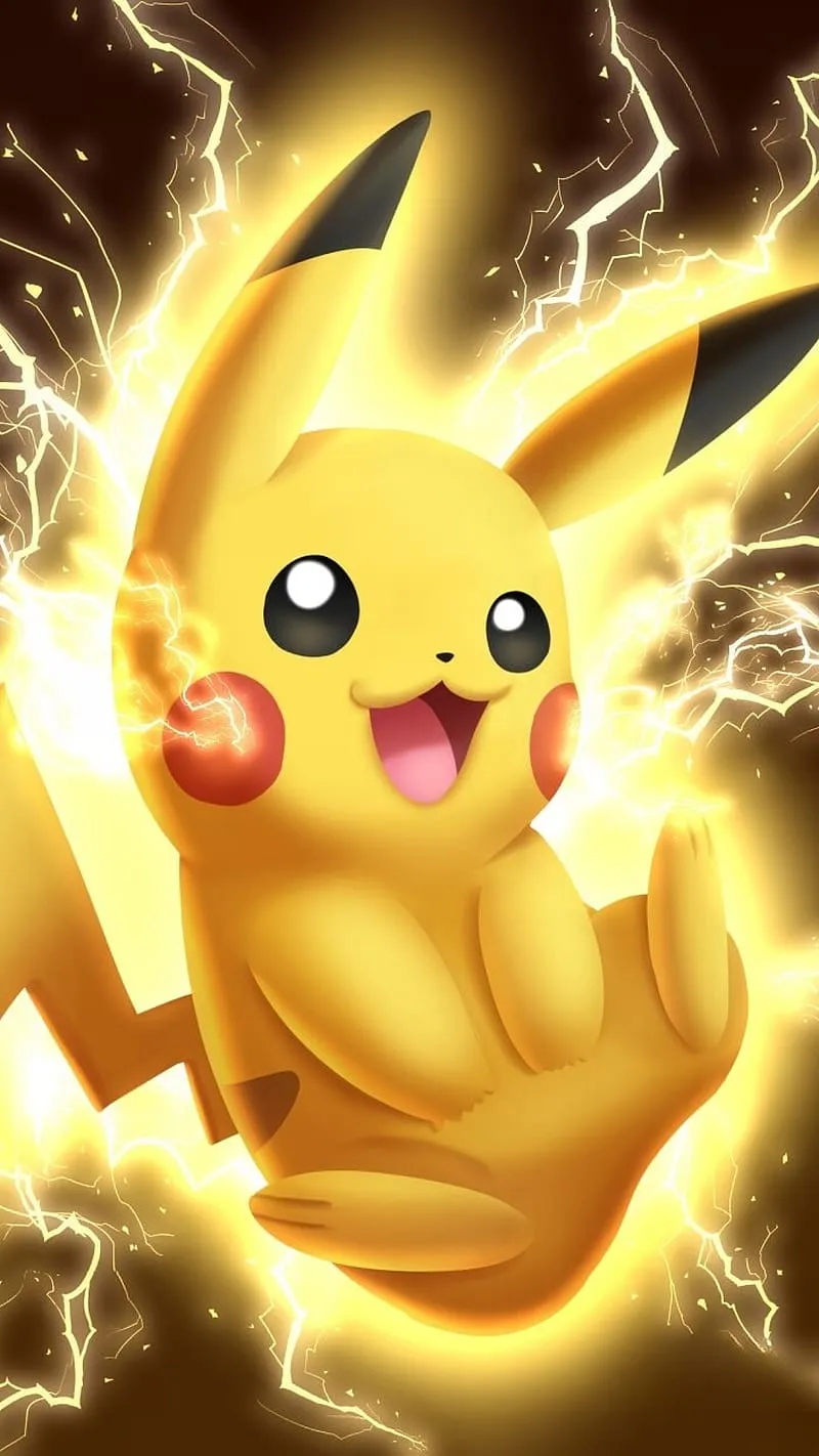 Pikachu Charging, cute, pikachu, pokemon, HD phone wallpaper