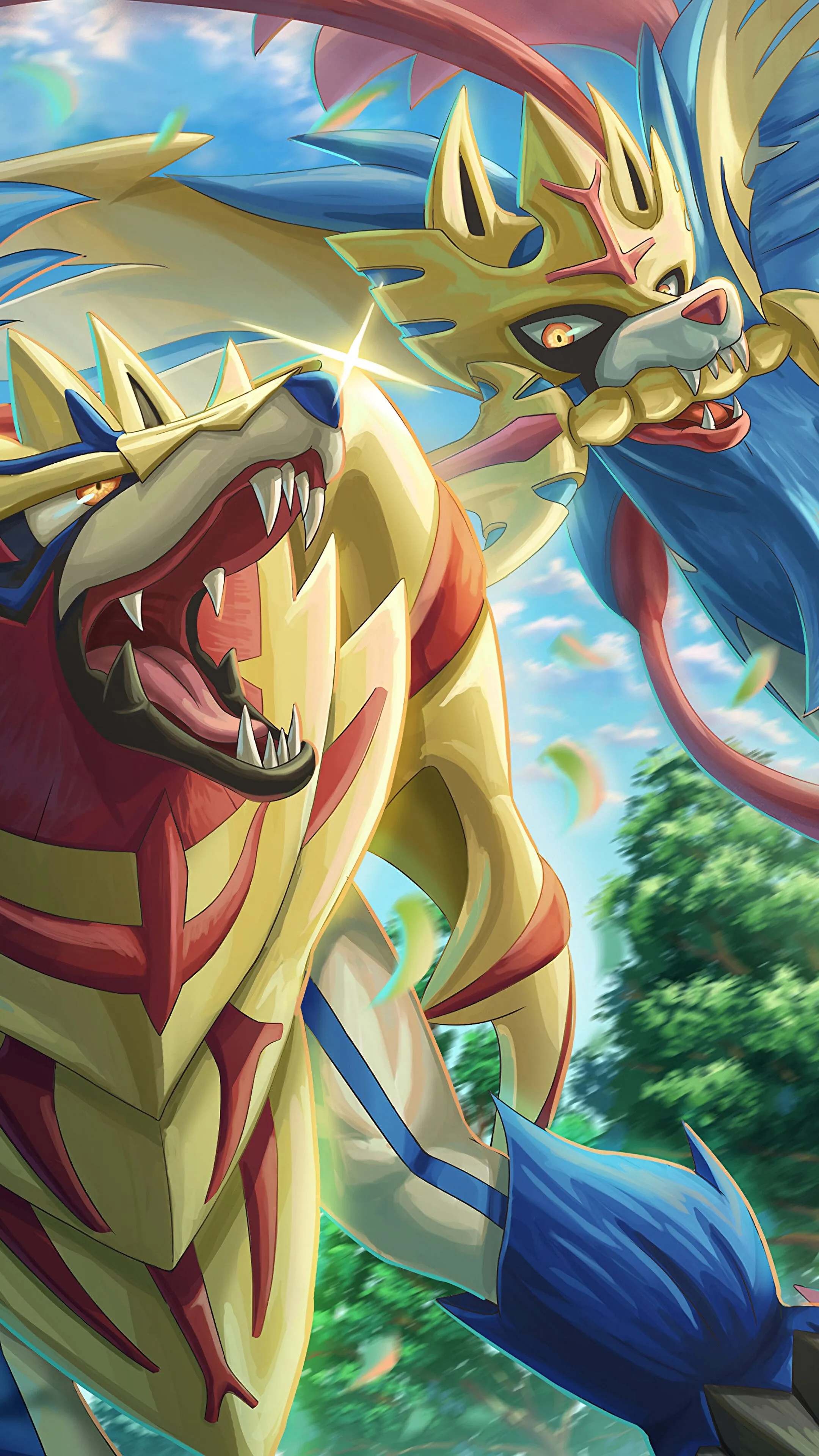 Zamazenta, Zacian, Pokemon, Sword, And, Shiel, 4K HD Phone Wallpaper