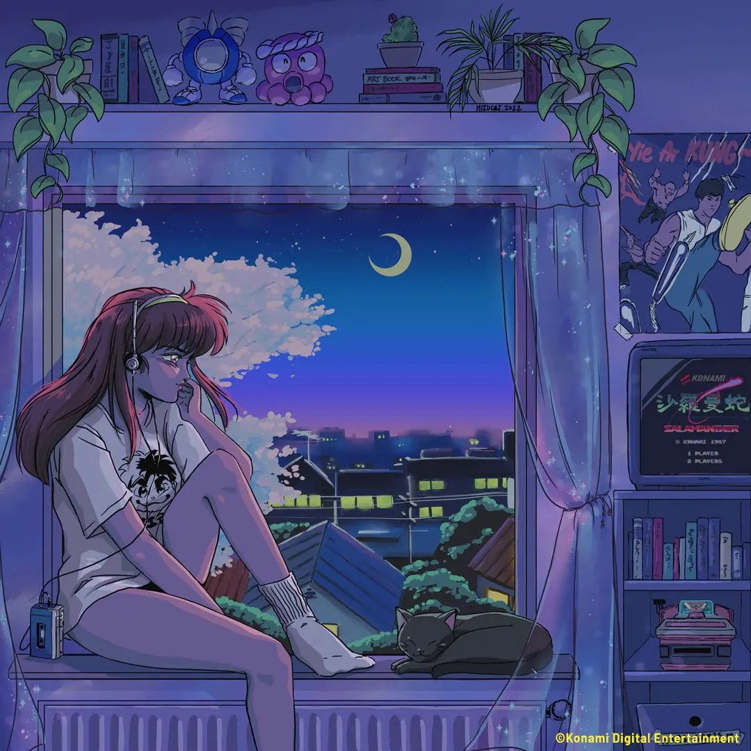 KONAMI LOFI BEATS TO CHILL TO available at VideoGamesNewYork, VGNY