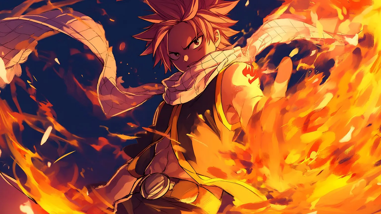 Natsu Dragneel Fire Wallpaper in HD & 4K