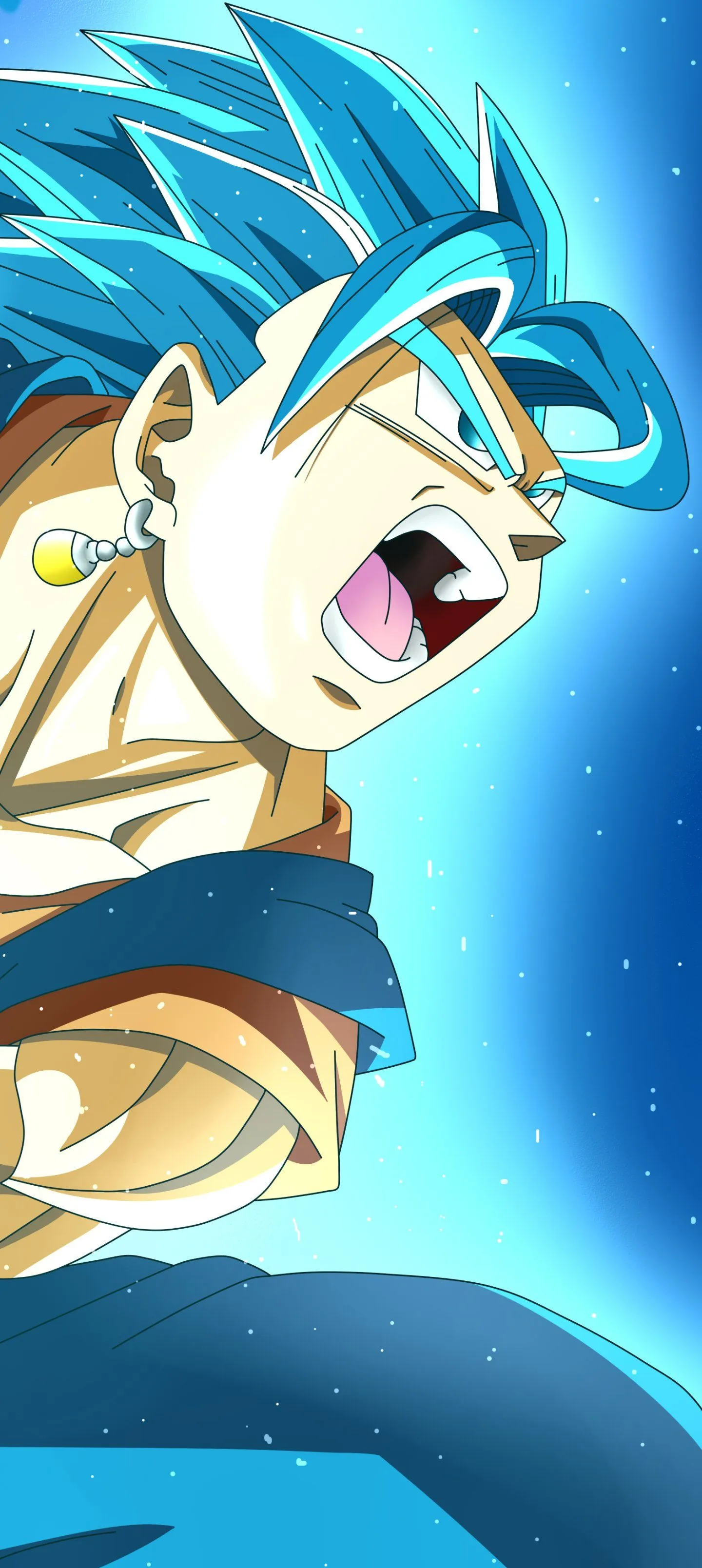 Vegito: Super Saiyan Blue Wallpaper / SSB Vegito Phone Background / Dragon Ball Super Fusion Art