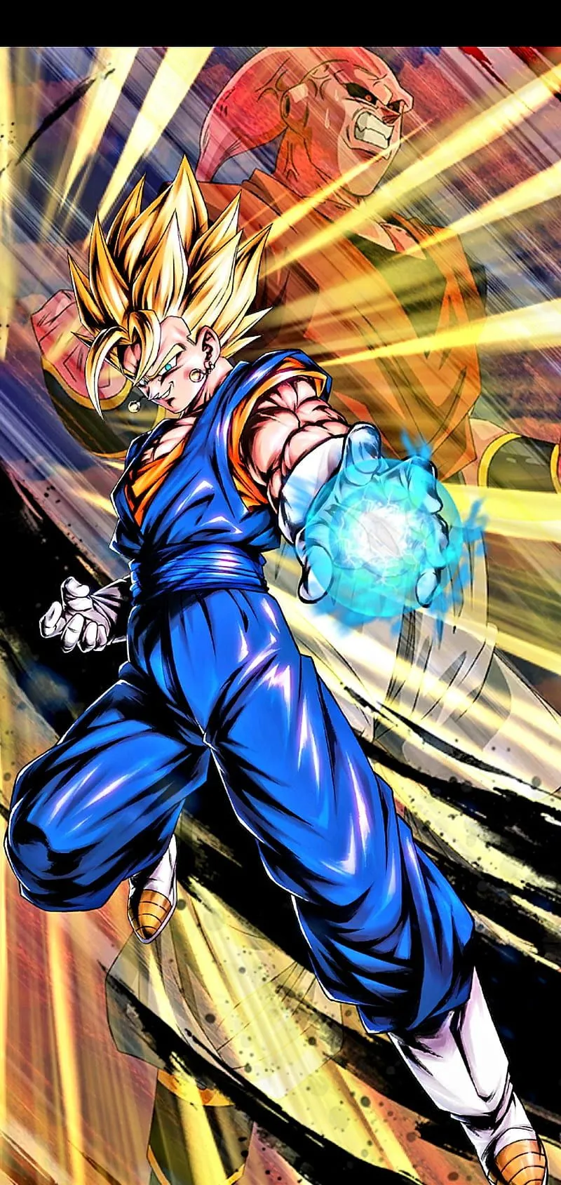 Super Vegito, dragon ball, potara, super saiyan, HD phone wallpaper