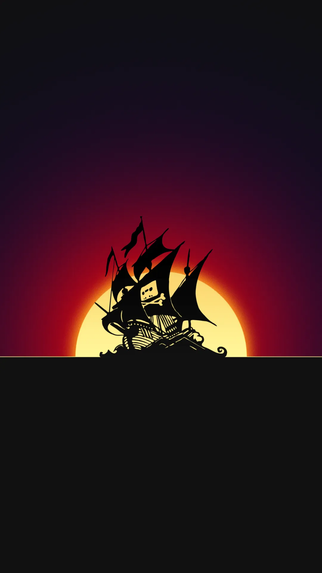 Pirate ship Wallpaper 4K, Silhouette, Dark background