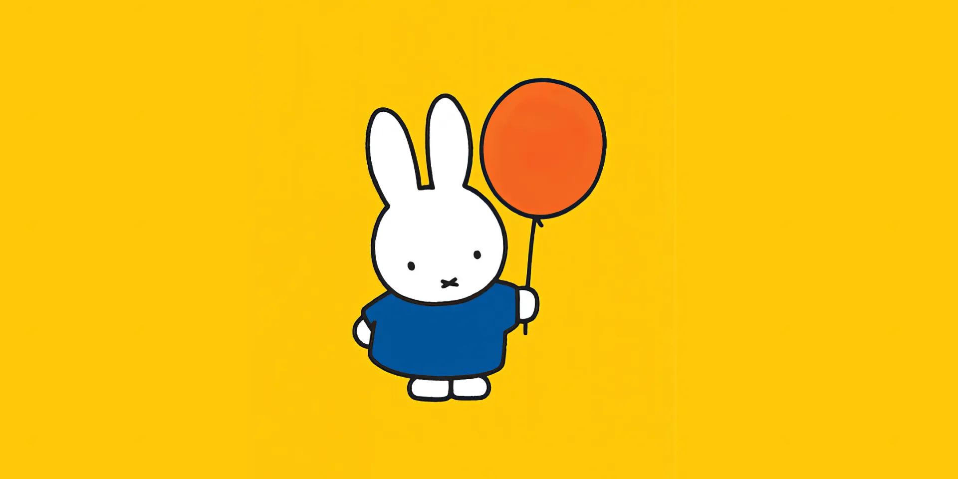 Miffy HD Wallpaper: Cheerful Bunny with a Balloonx1080