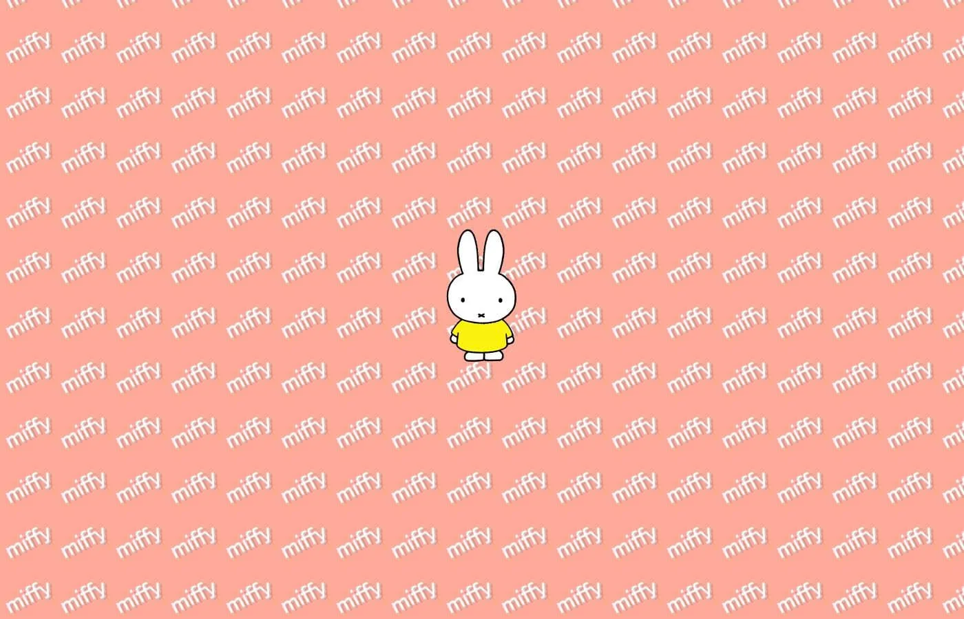 Little Rabbit Miffy Typography Wallpaper