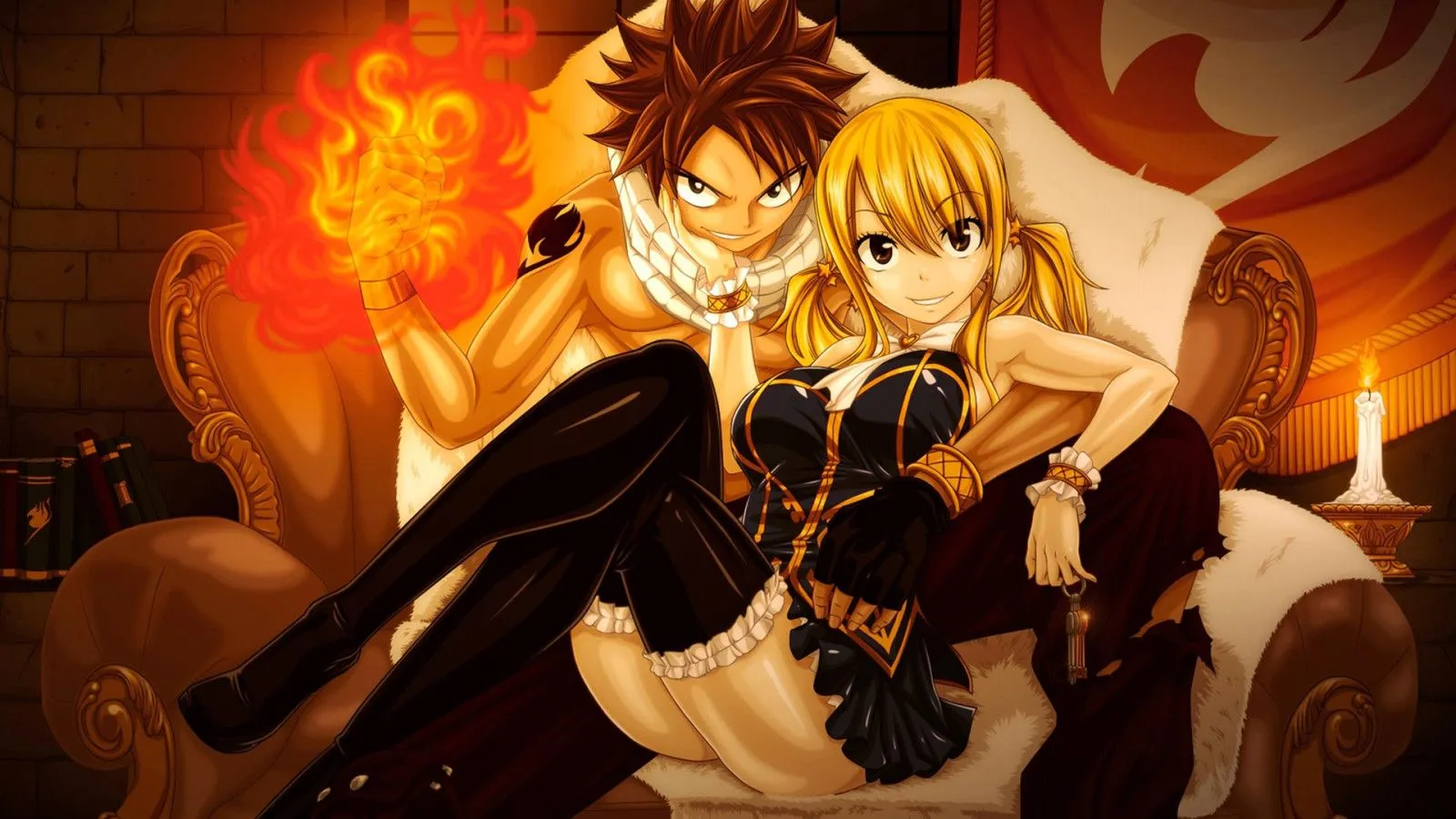 Natsu Dragneel And Lucy Heartfilia Background Wallpaper 26414