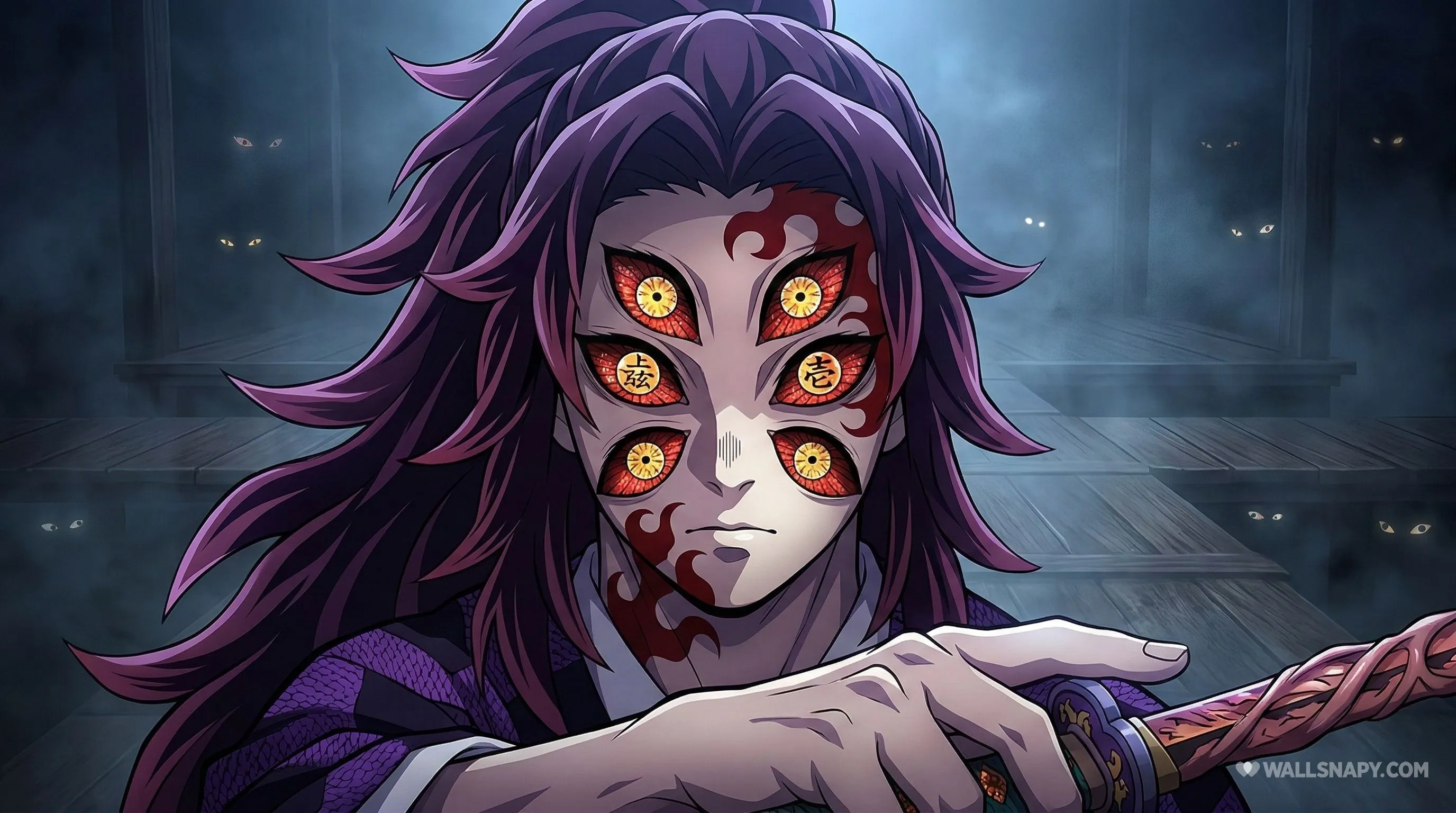 Kokushibo demon slayer anime 4k pc wallpaper