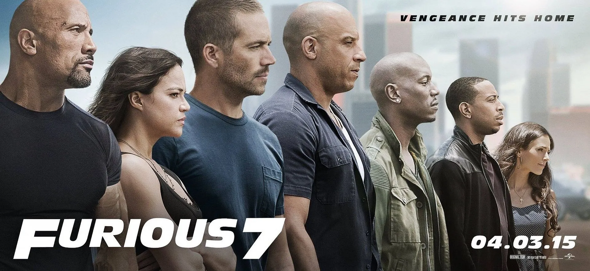 Desktop wallpaper: Movie, Fast & Furious, Paul Walker, Dwayne Johnson, Letty Ortiz, Furious 7, Brian O'conner, Dominic Toretto, Jordana Brewster, Ludacris, Luke Hobbs, Mia Toretto, Michelle Rodriguez, Roman Pearce, Tej Fast