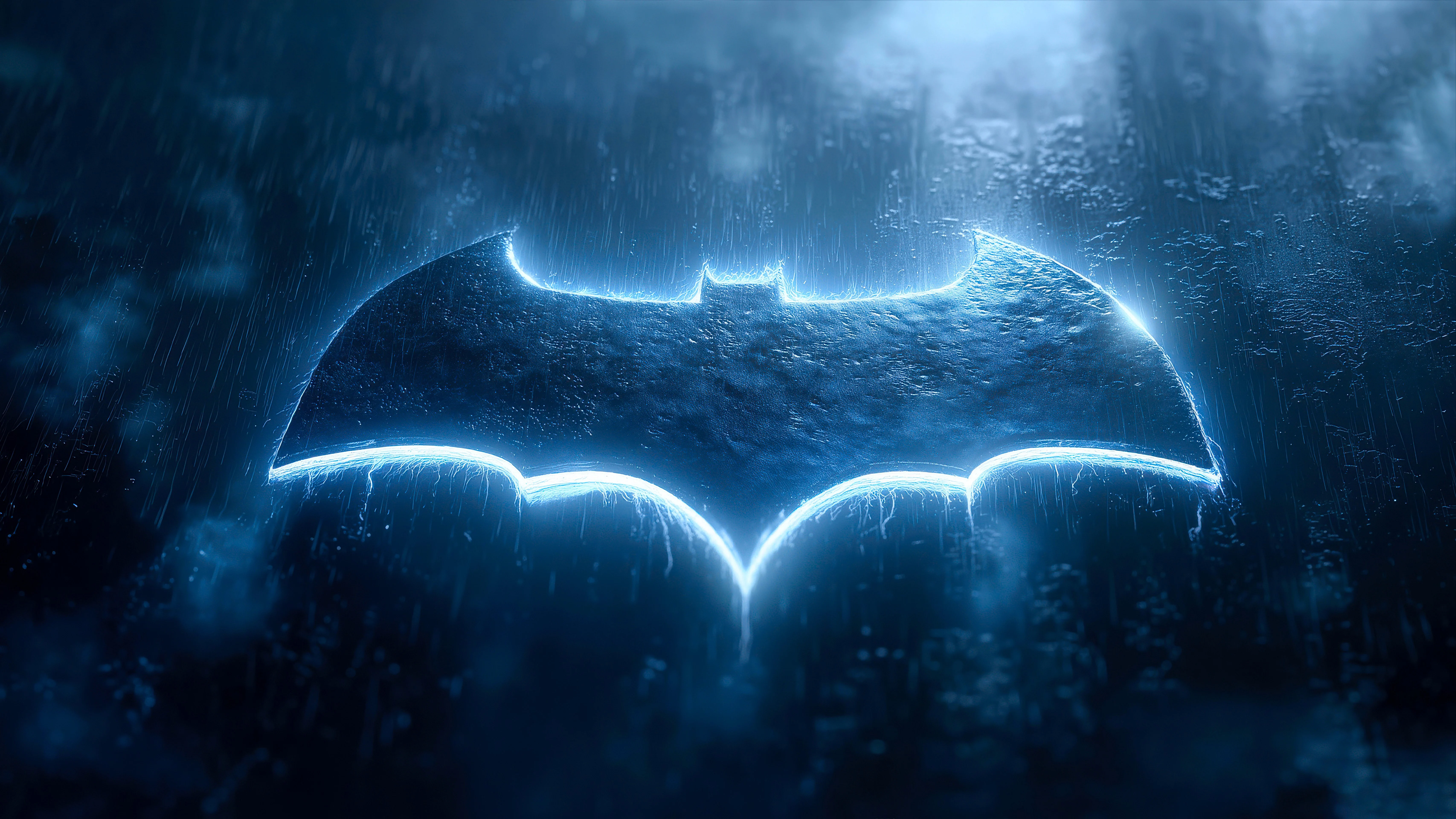 Backlit Batman Logo Wallpaper 4K for Desktop