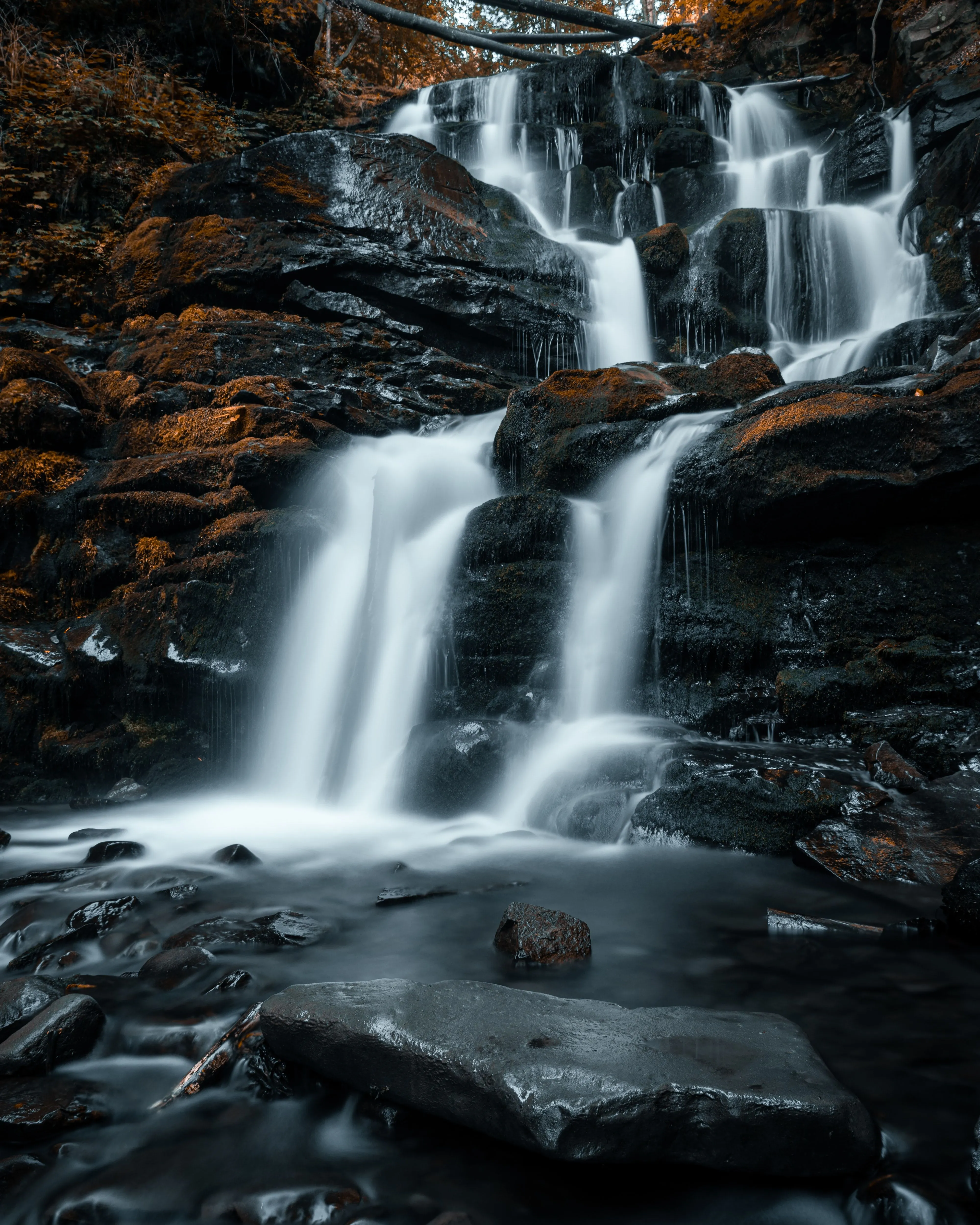 Phone wallpaper: Nature, Flow, Water, Stones, Rocks, Waterfall, Stream 71016