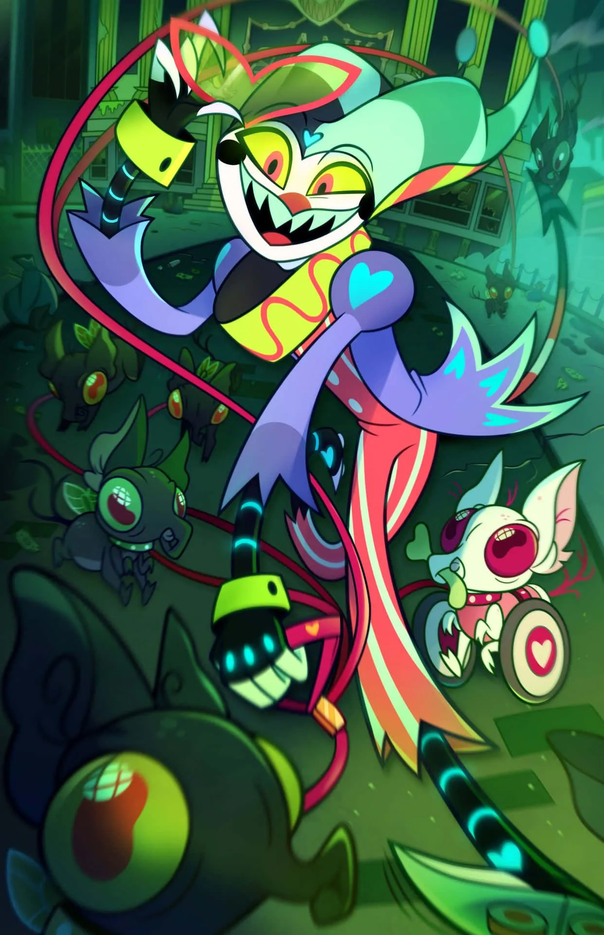 Download Fizzarolli Vibrant Carnival Chaos Wallpaper