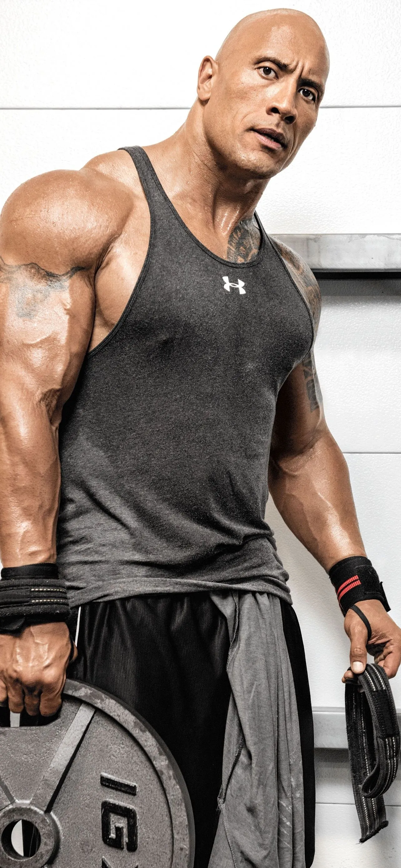Dwayne Johnson The Rock At The Gym