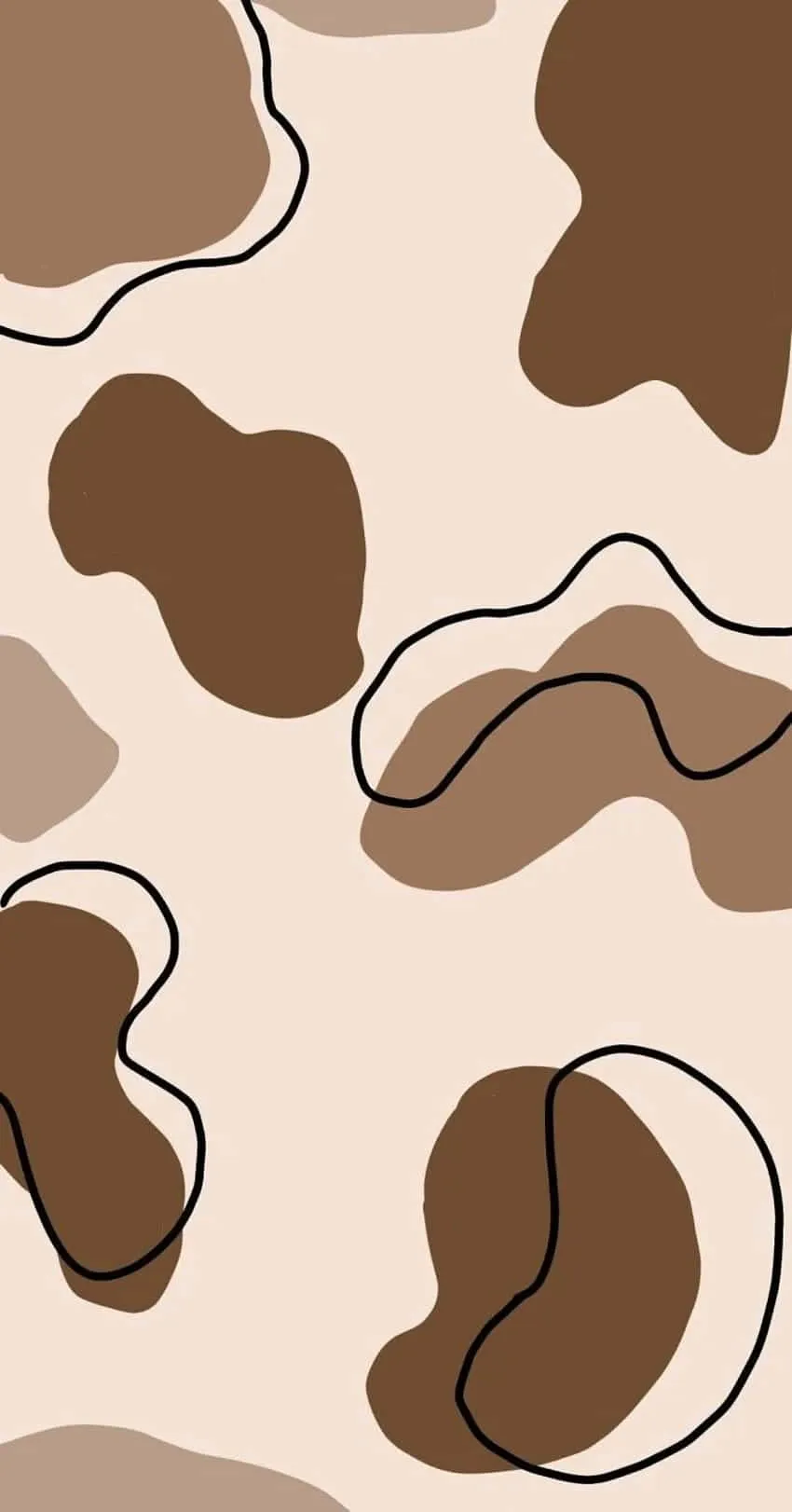 Download Abstract Brown Shapes Aesthetic Wallpaper