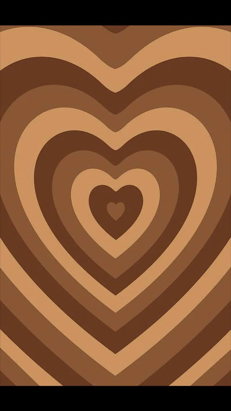 Brown heart, aesthetic, brown, heart, HD phone wallpaper