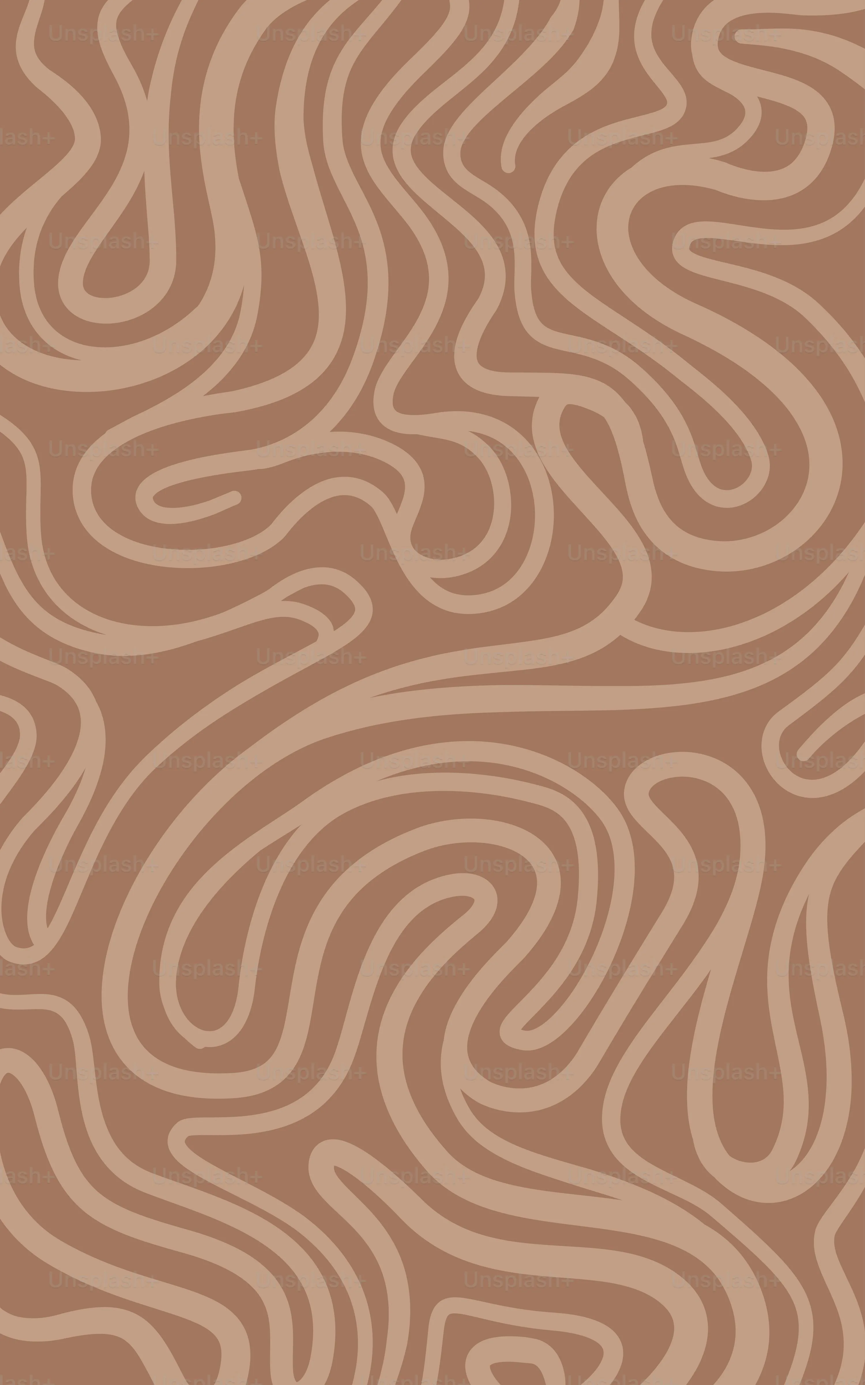A brown background with wavy lines on it vector