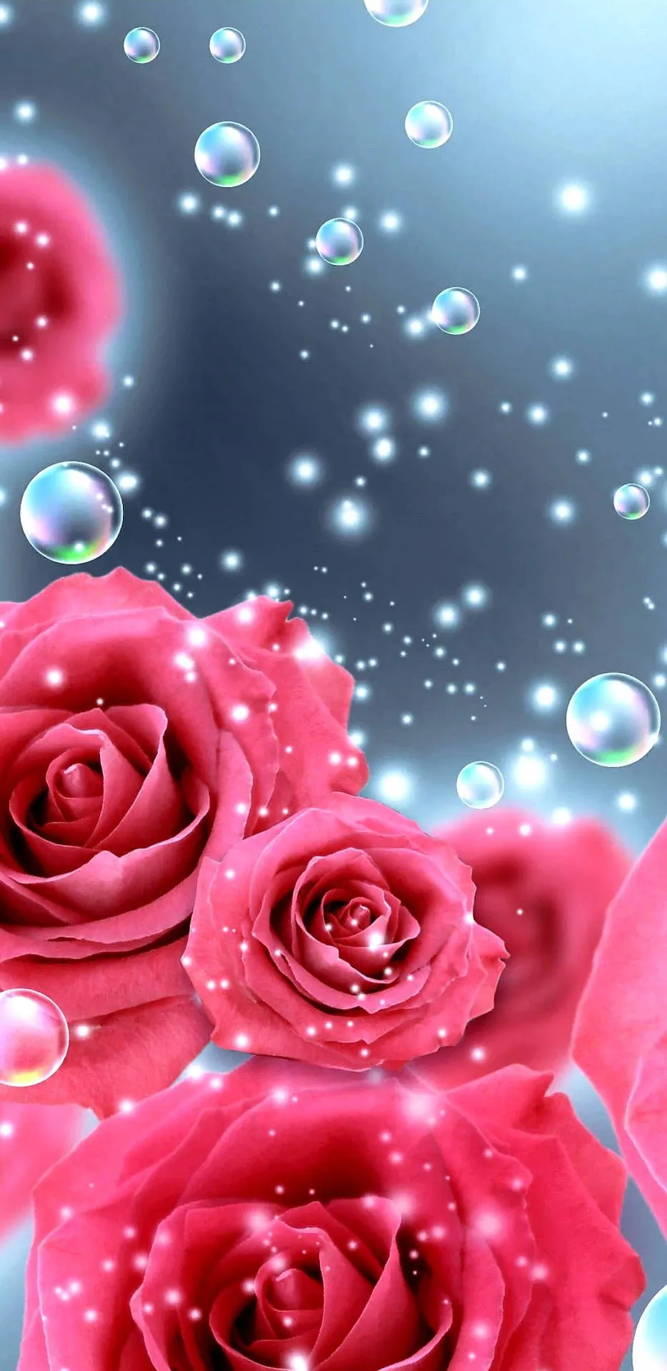 Download Flower Mobile Bubbles Wallpaper