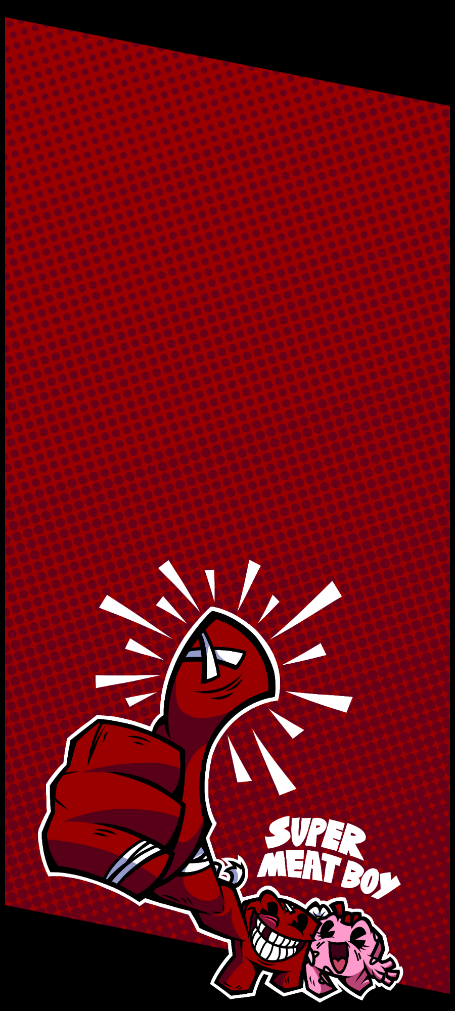 Super Meat Boy (Phone Wallpaper) by Bumpadump on Newgrounds