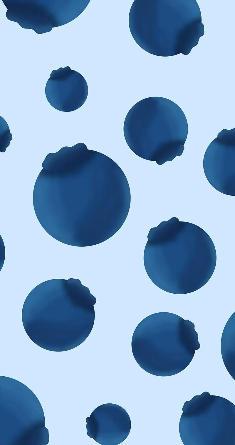 Falling Blueberrys, argongraphics, blue, dark blue, drawing, illustration, minimalist, HD phone wallpaper