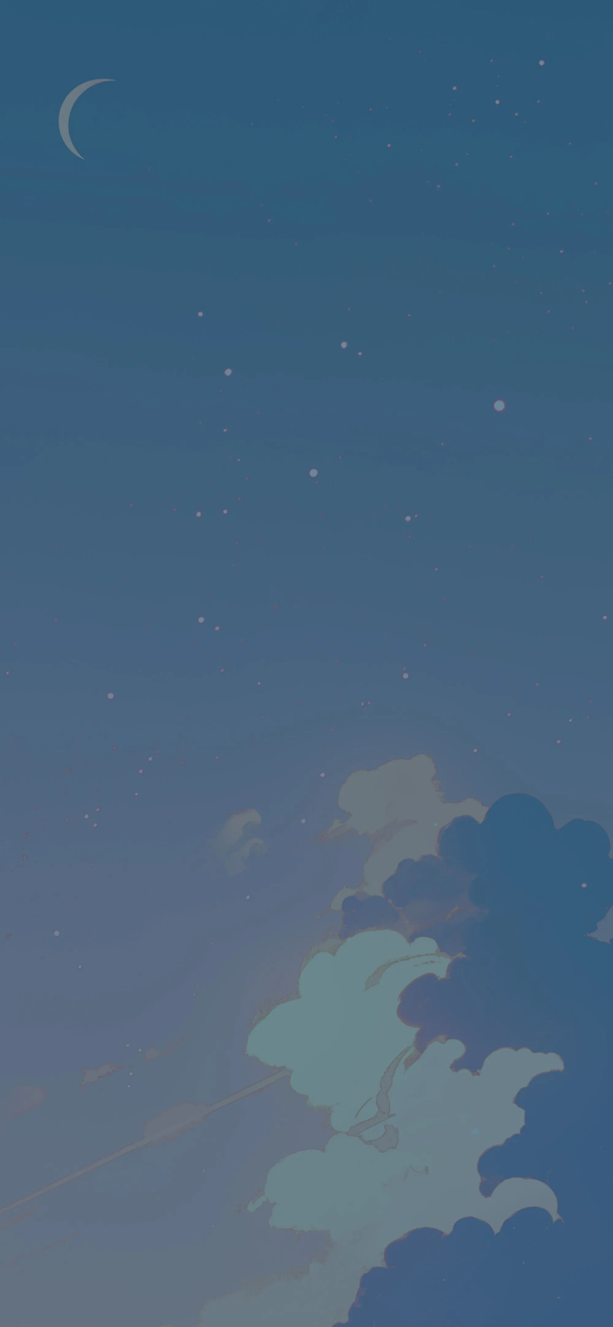 Aesthetic Night Sky Minimalist Clouds Wallpaper