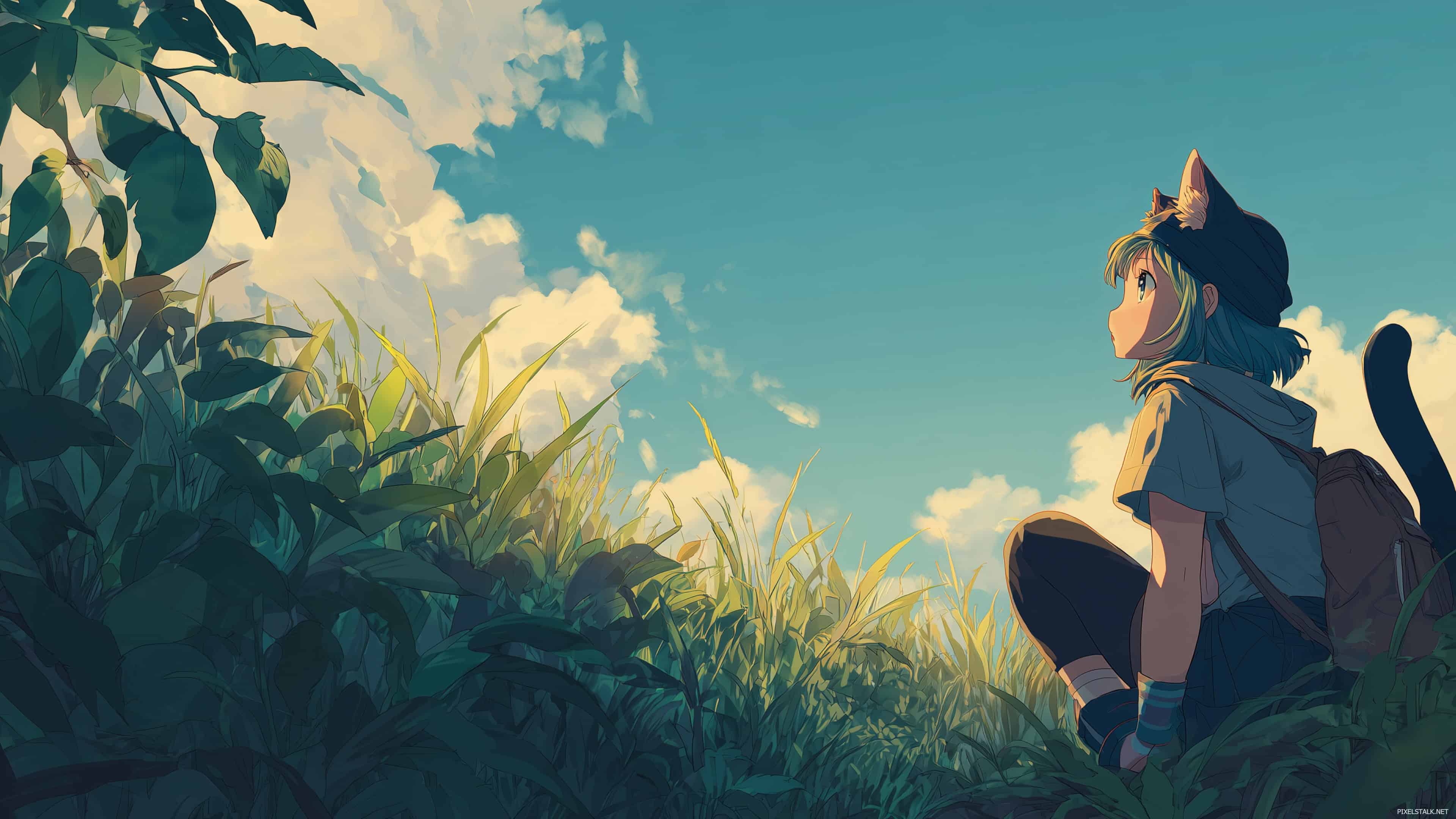 Anime Cat Desktop Wallpaper