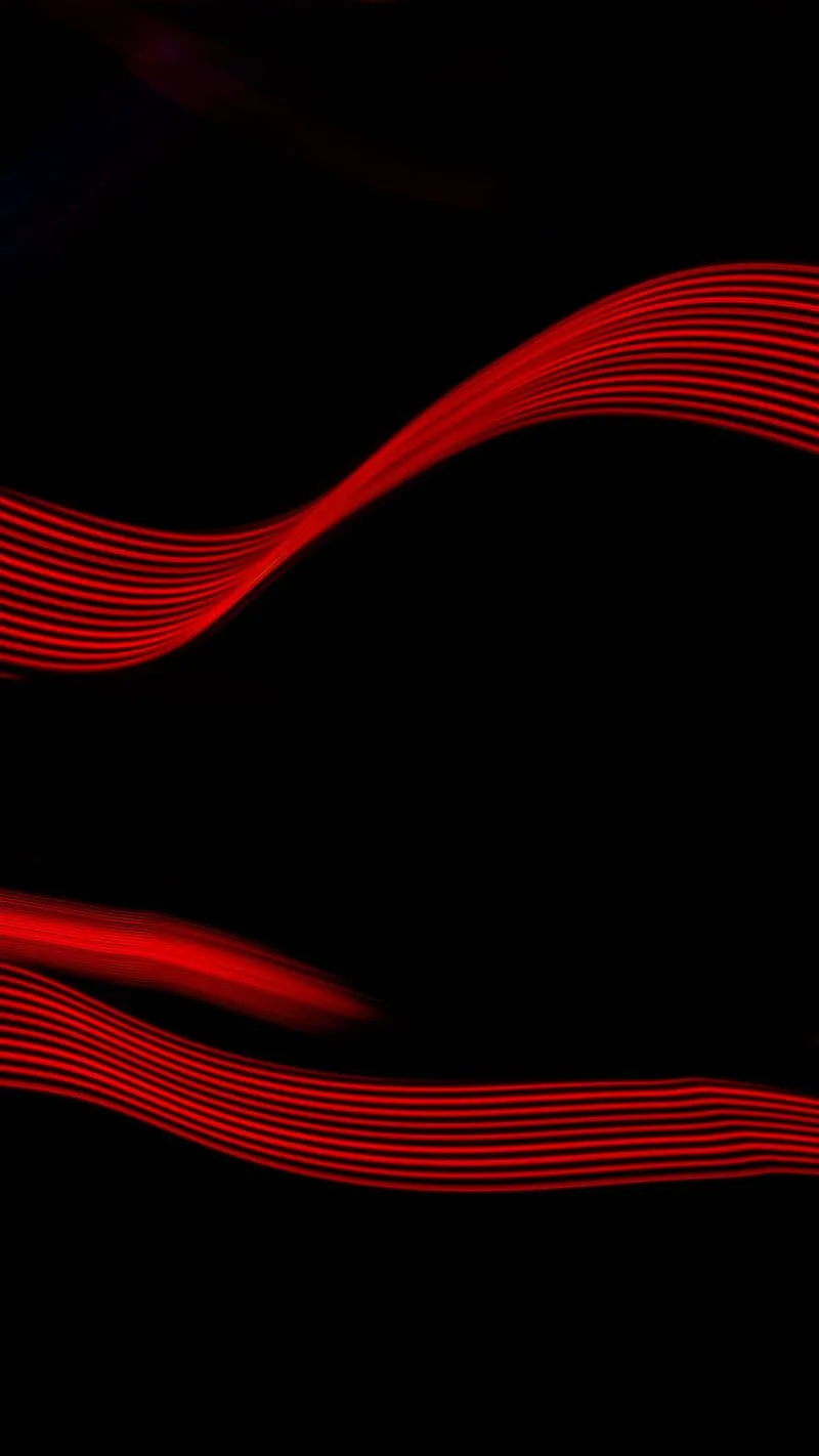 Waves, red, dark, abstraction, HD phone wallpaper