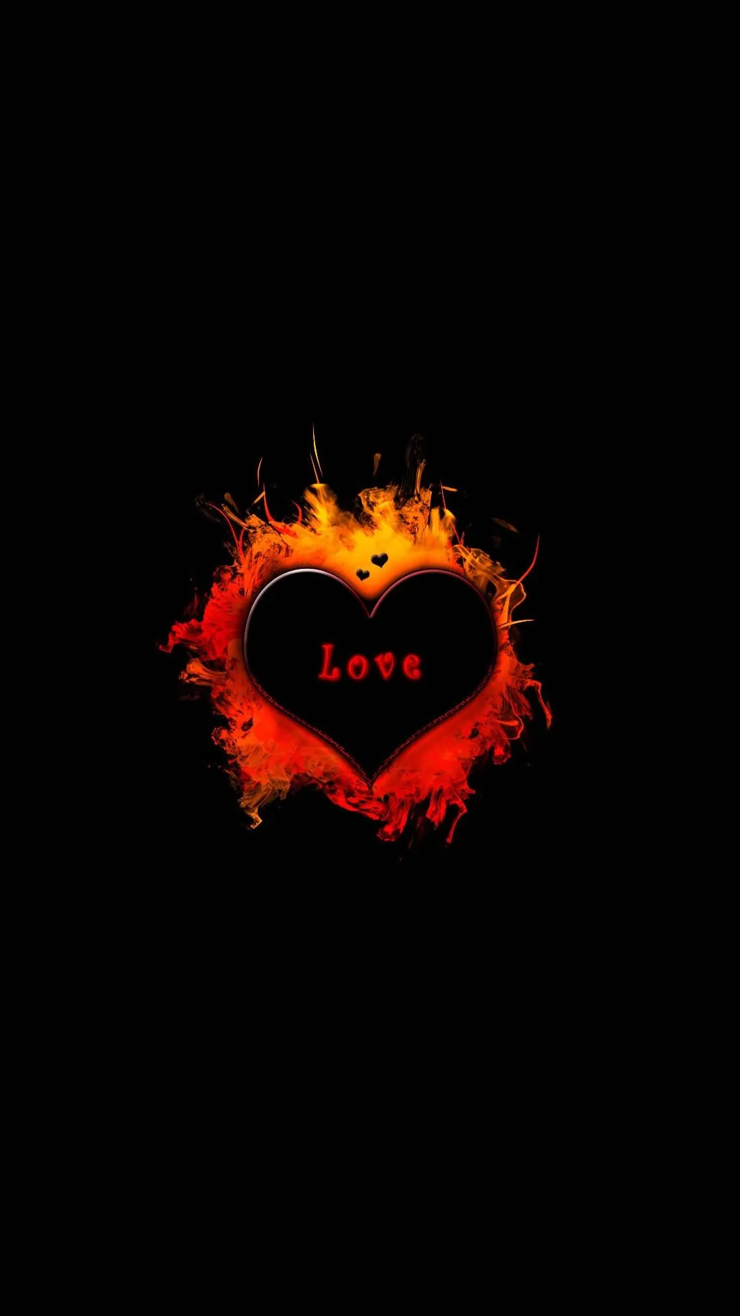 Cool Black Red Heart. wallpaper.sc SmartPhone