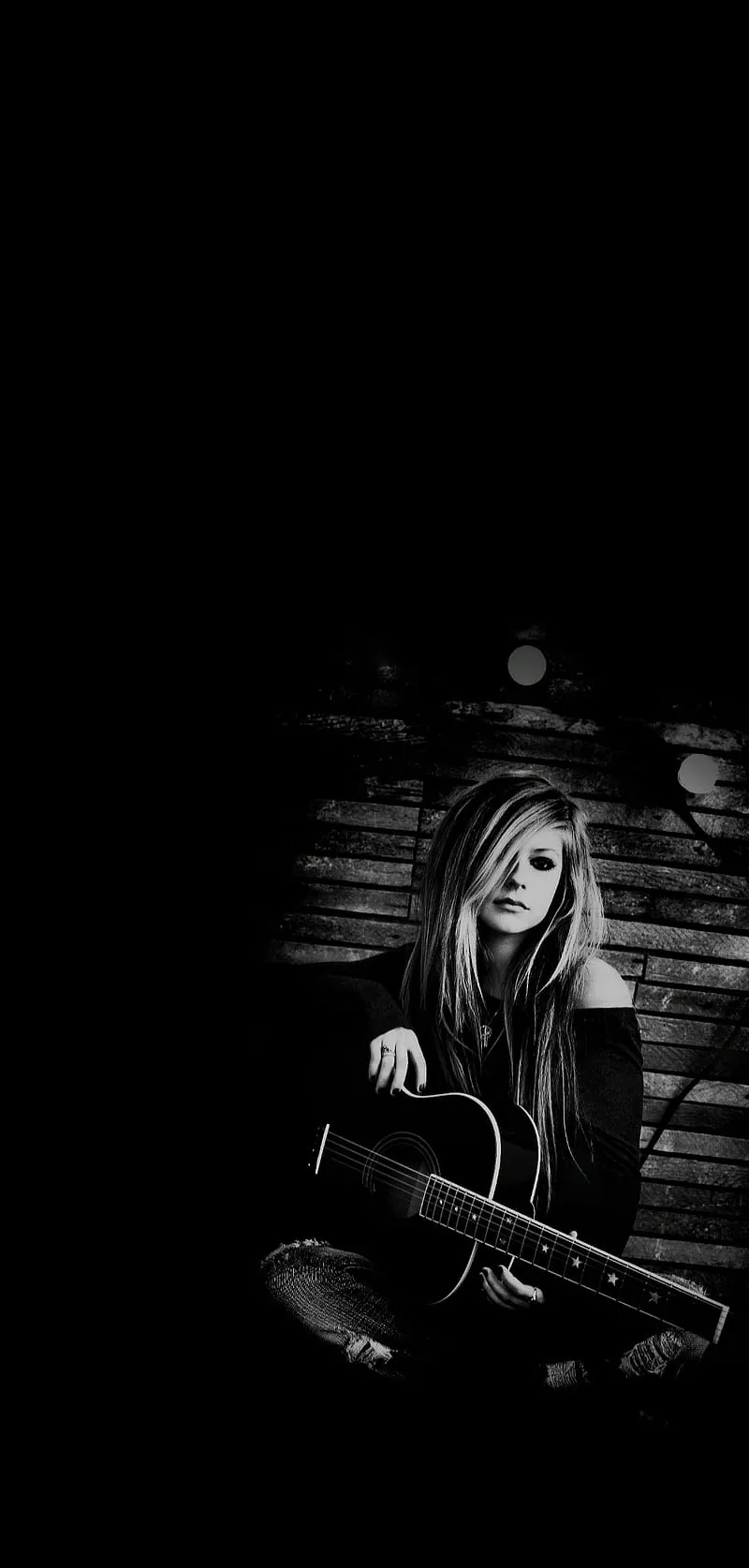 1284x2778px, 2K free download. Avril Lavigne, alone, black, dark, rock, singer, vocalist, woman, HD phone wallpaper
