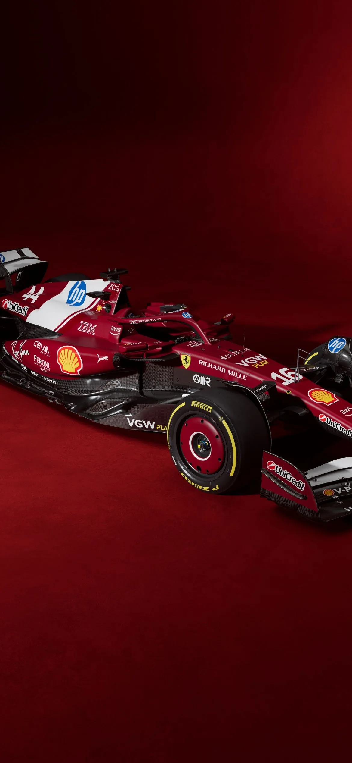 Ferrari SF 25 Wallpaper 4K, 8K, 2025, Red Background, 5K