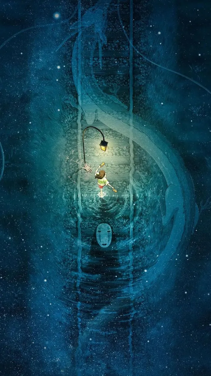 So I recently saw an awesome Spirited Away phone wallpaper here. Wanted to share mine, too