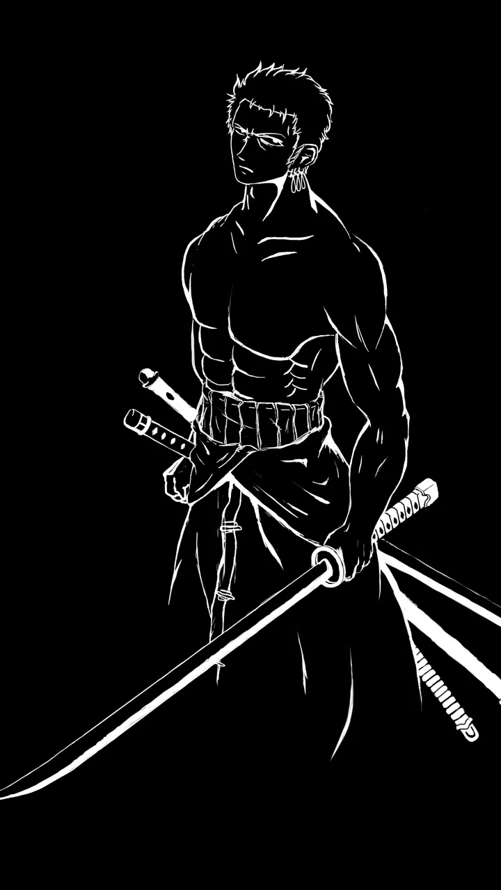 Roronoa Zoro Wallpaper 4K, AMOLED, One Piece, Pirate Hunter