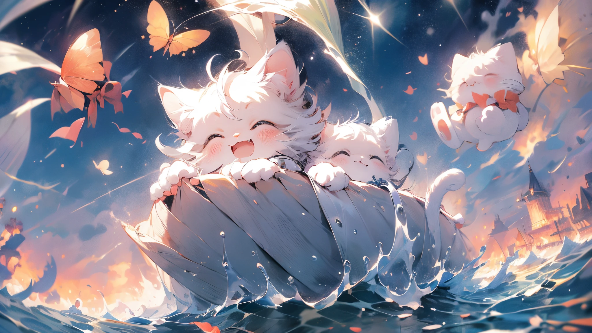 Anime cat wallpaper HD wallpaper