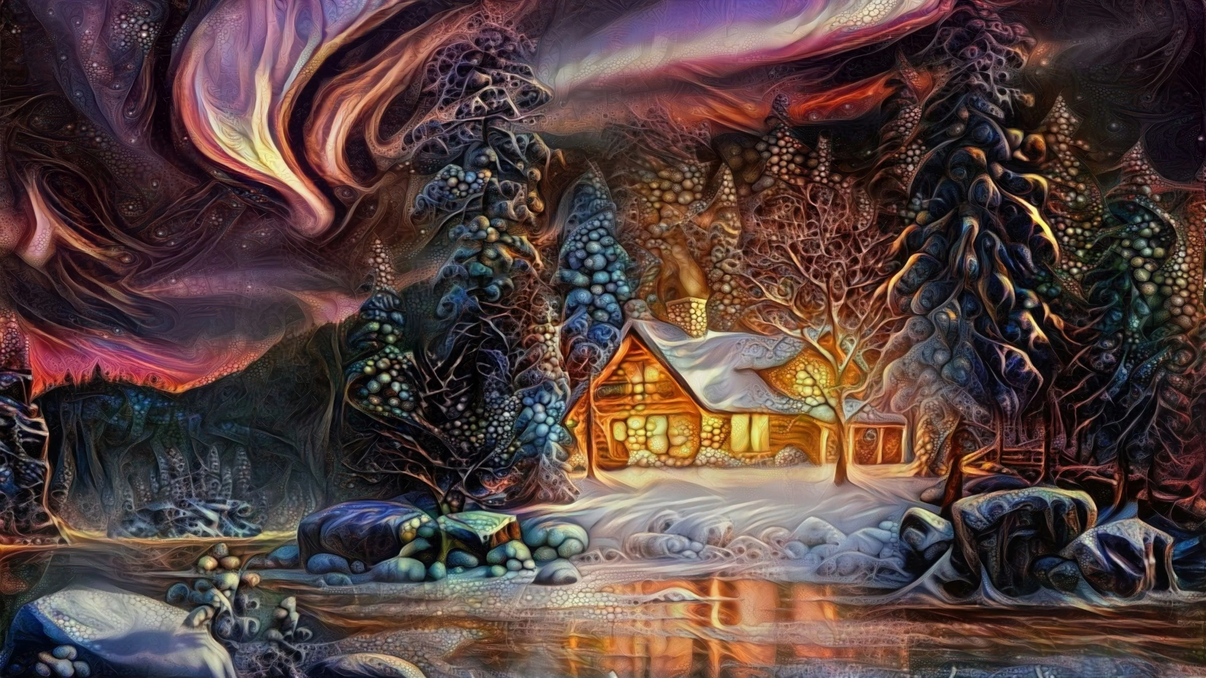 Desktop wallpaper: Cabin, Artistic 4K free download for PC. 1065975