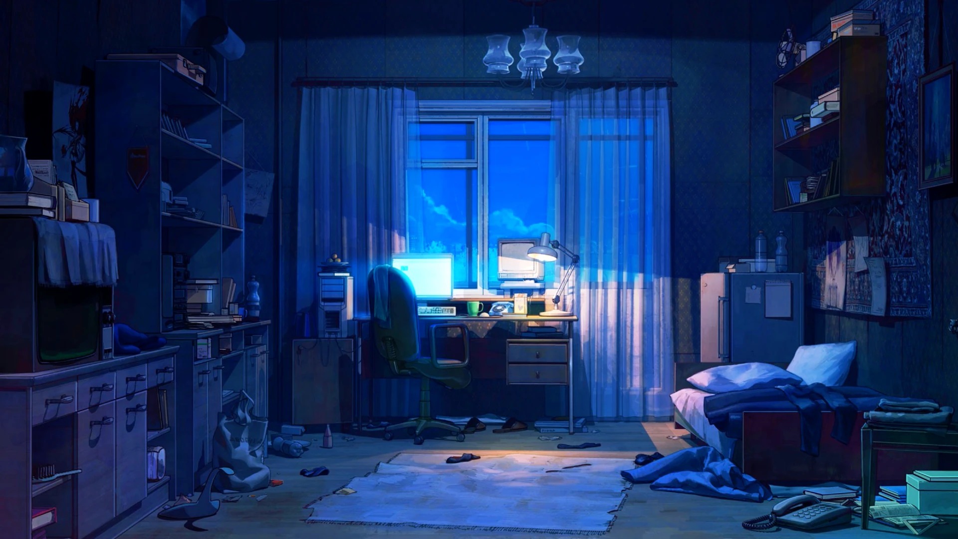 Anime Cozy Night Room Live WallpaperK Midnight Aesthetic & Chill Vibes