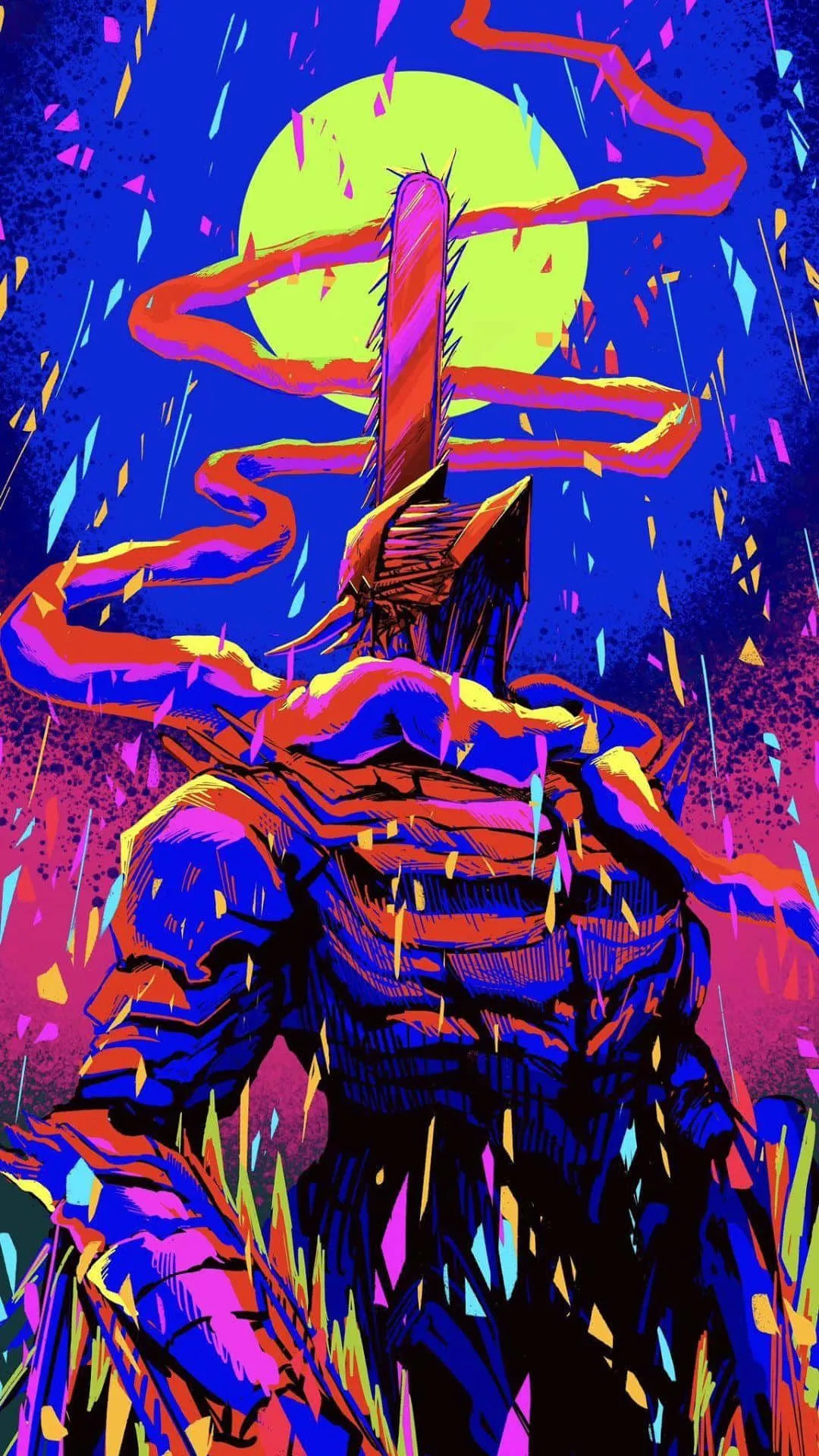 Download Chainsaw Man Vibrant Artwork Wallpaper