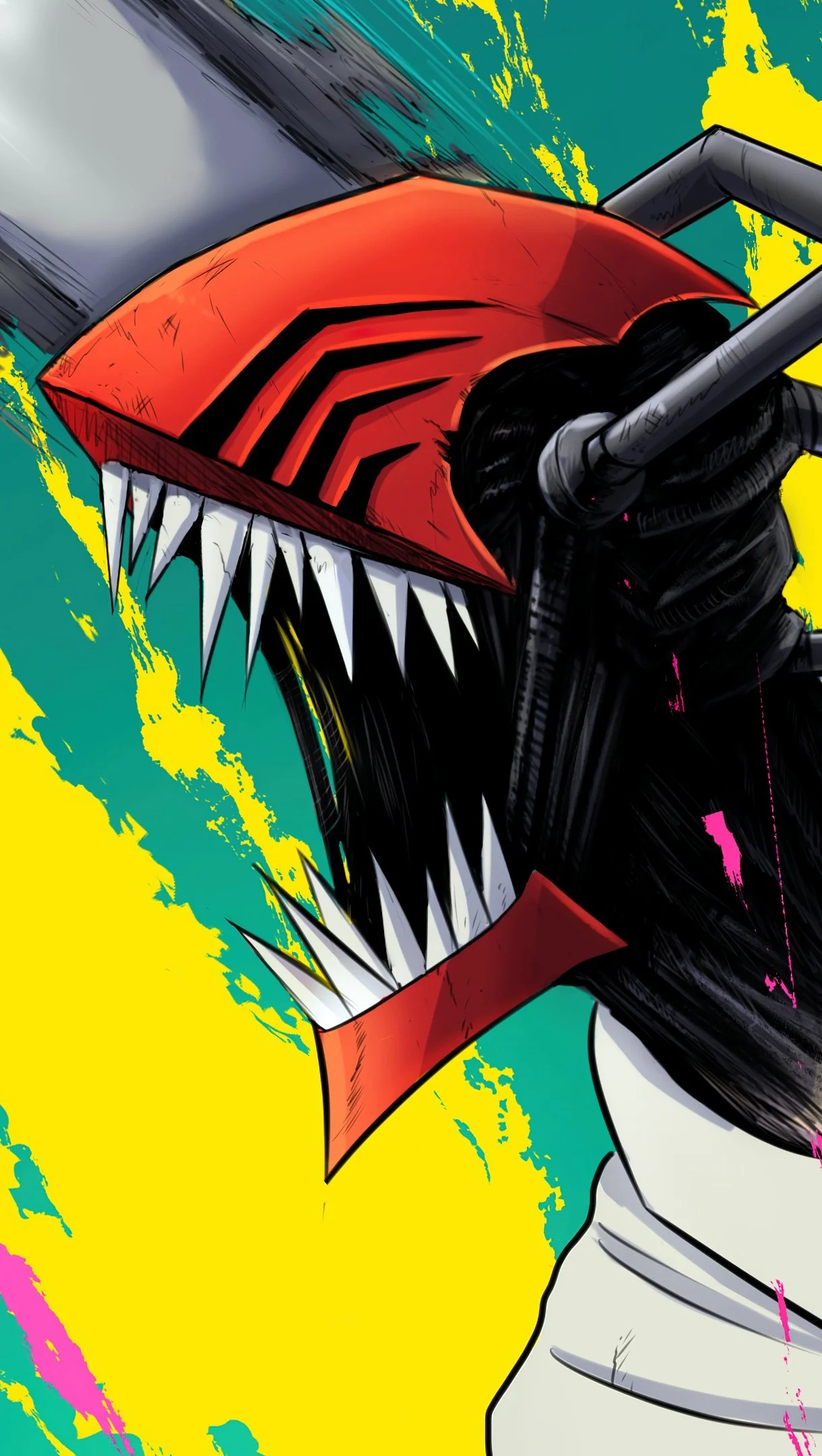 Denji from Chainsaw Man Illustration Anime Wallpaper 4k for iPhone and Mobile Phone