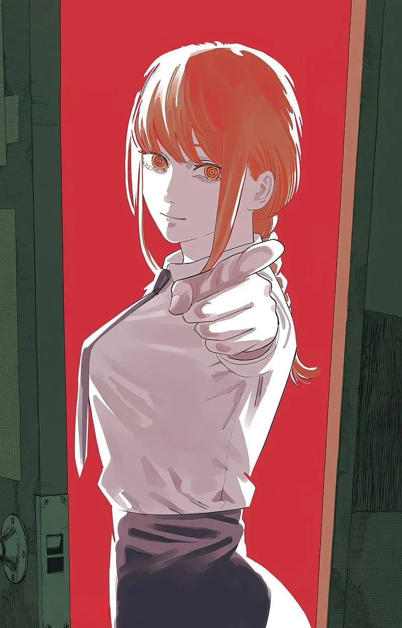 Makima, anime, chainsaw man, HD phone wallpaper