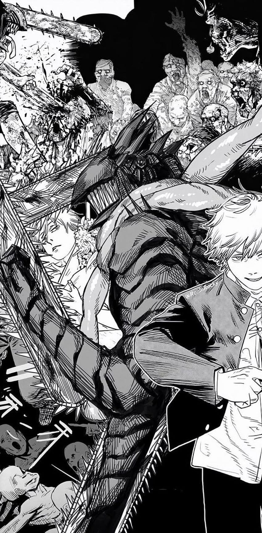 Chainsaw man by Tinchocuenta, chainsaw man phone HD phone wallpaper