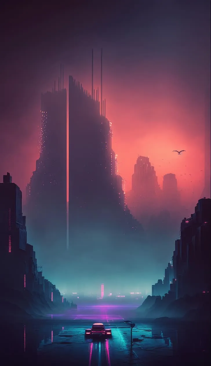 HD wallpaper: AI art, illustration, vertical, portrait display, cyberpunk