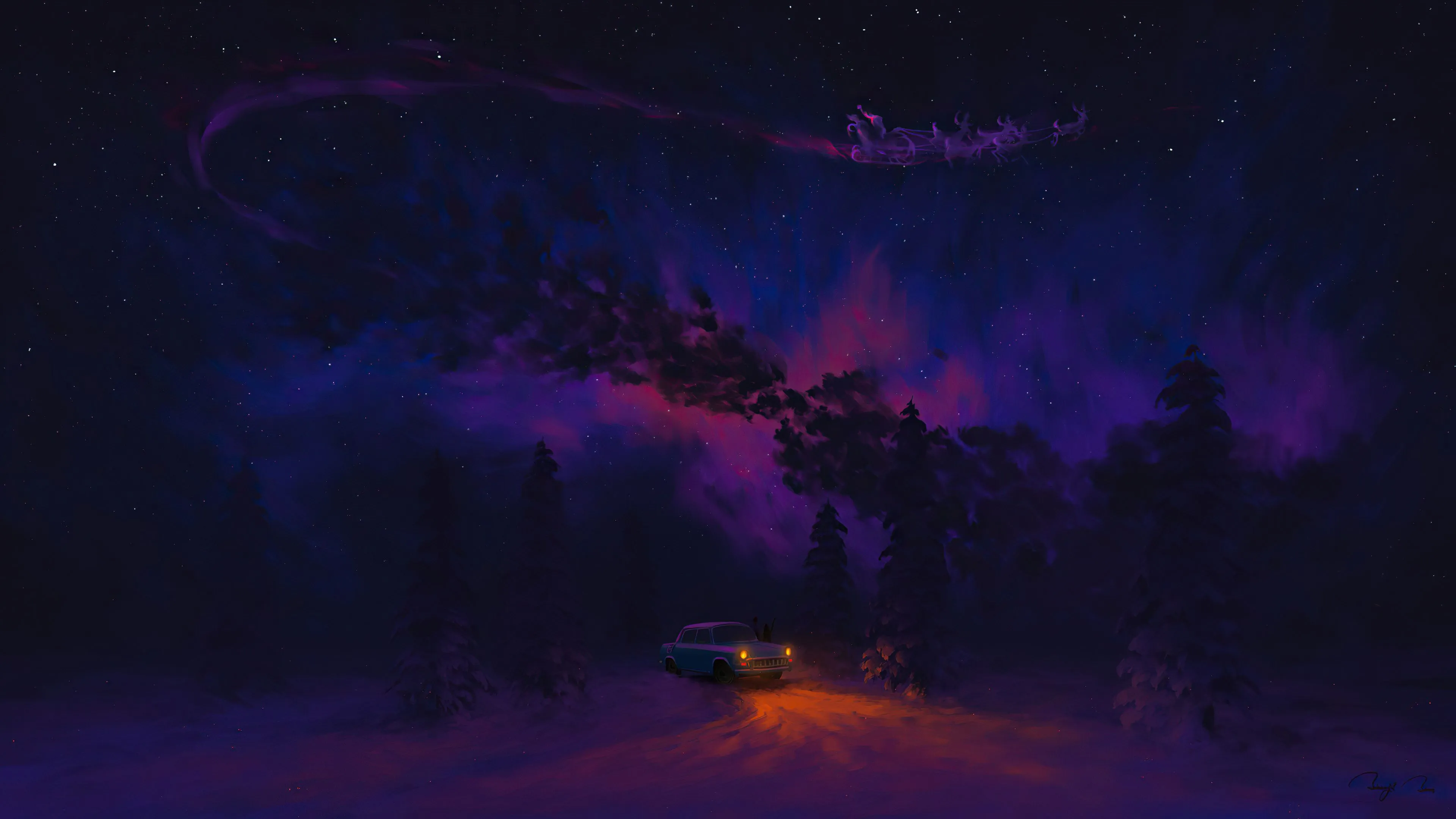 Late For Christmas Night 4k Wallpaper, HD Artist Wallpaper, 4k Wallpaper Image, Background, Photos and Picture