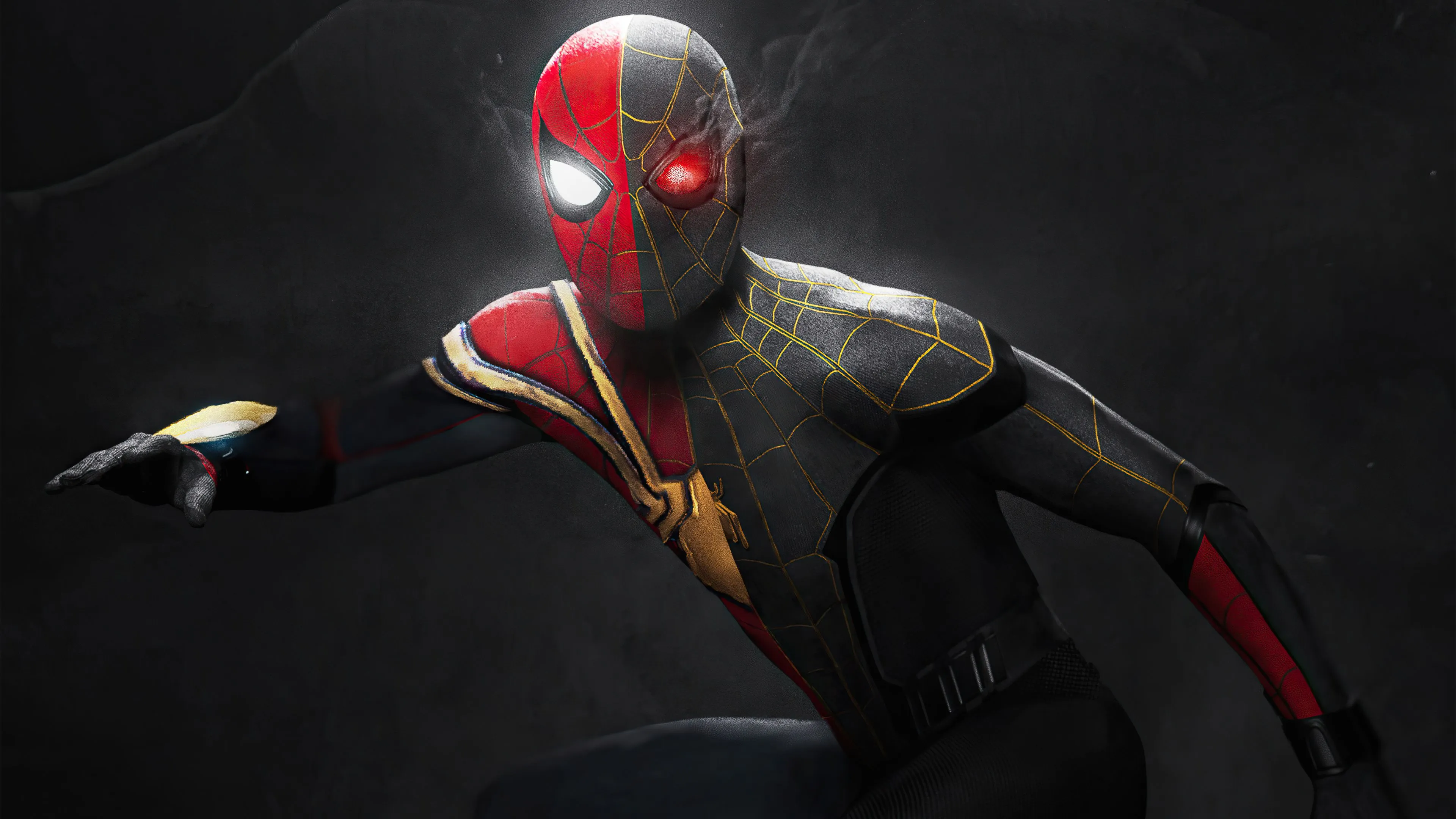 Spider Man In Red And Black Suit With 4K Detail, HD Wallpaper